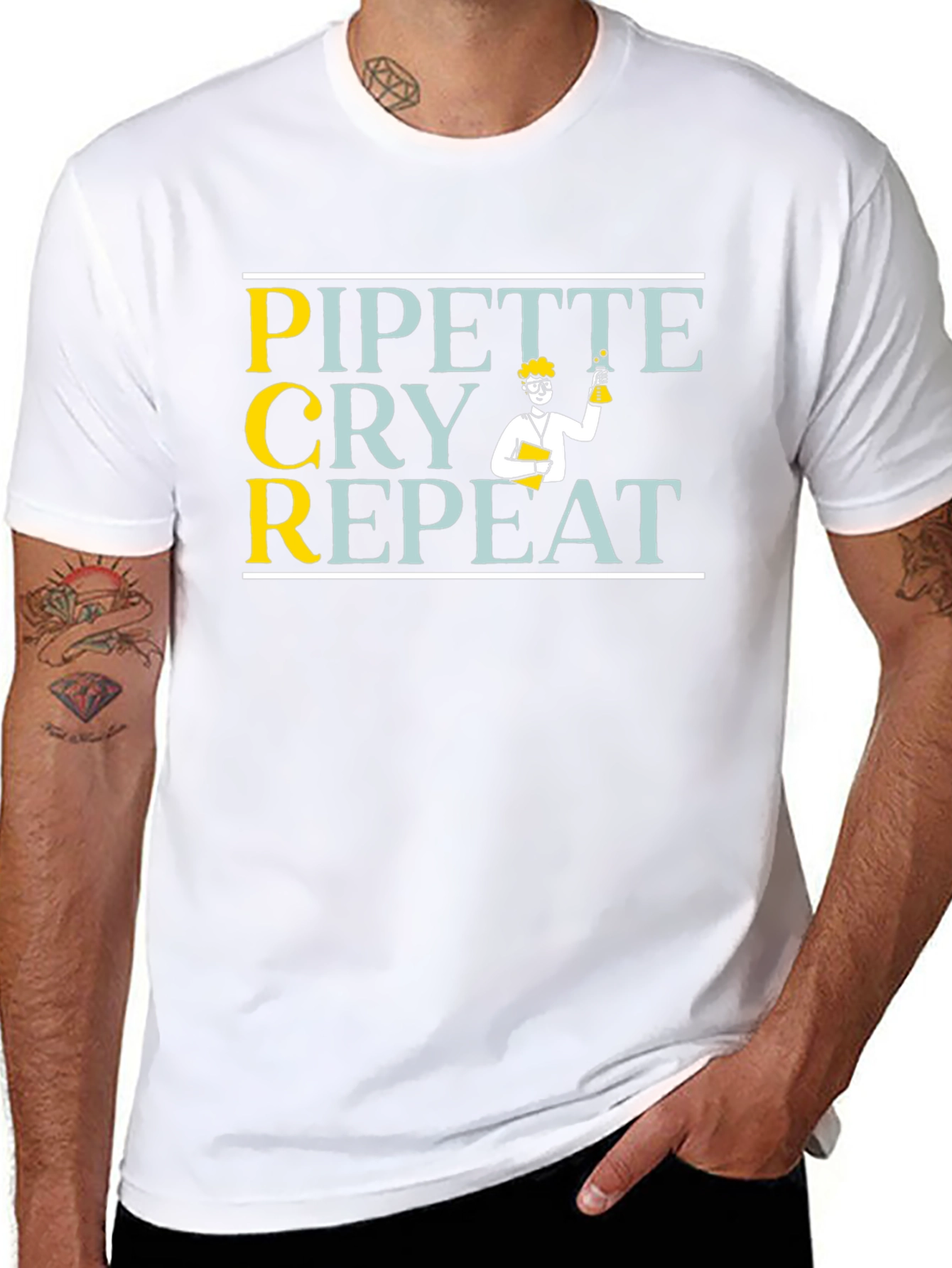 Pipette Cry Repeat Graphic T-Shirt