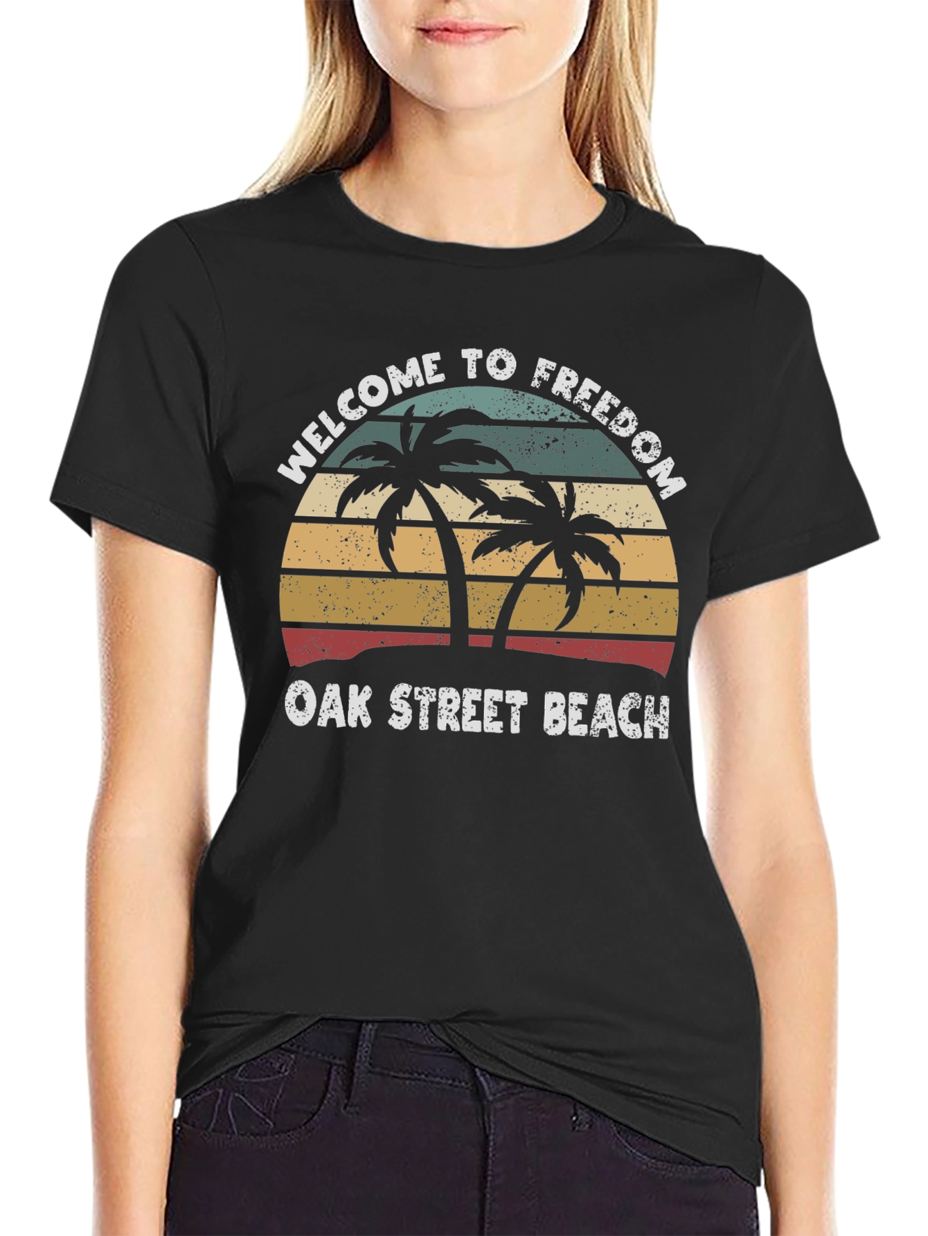 Welcome to Freedom Oak Street Beach T-Shirt