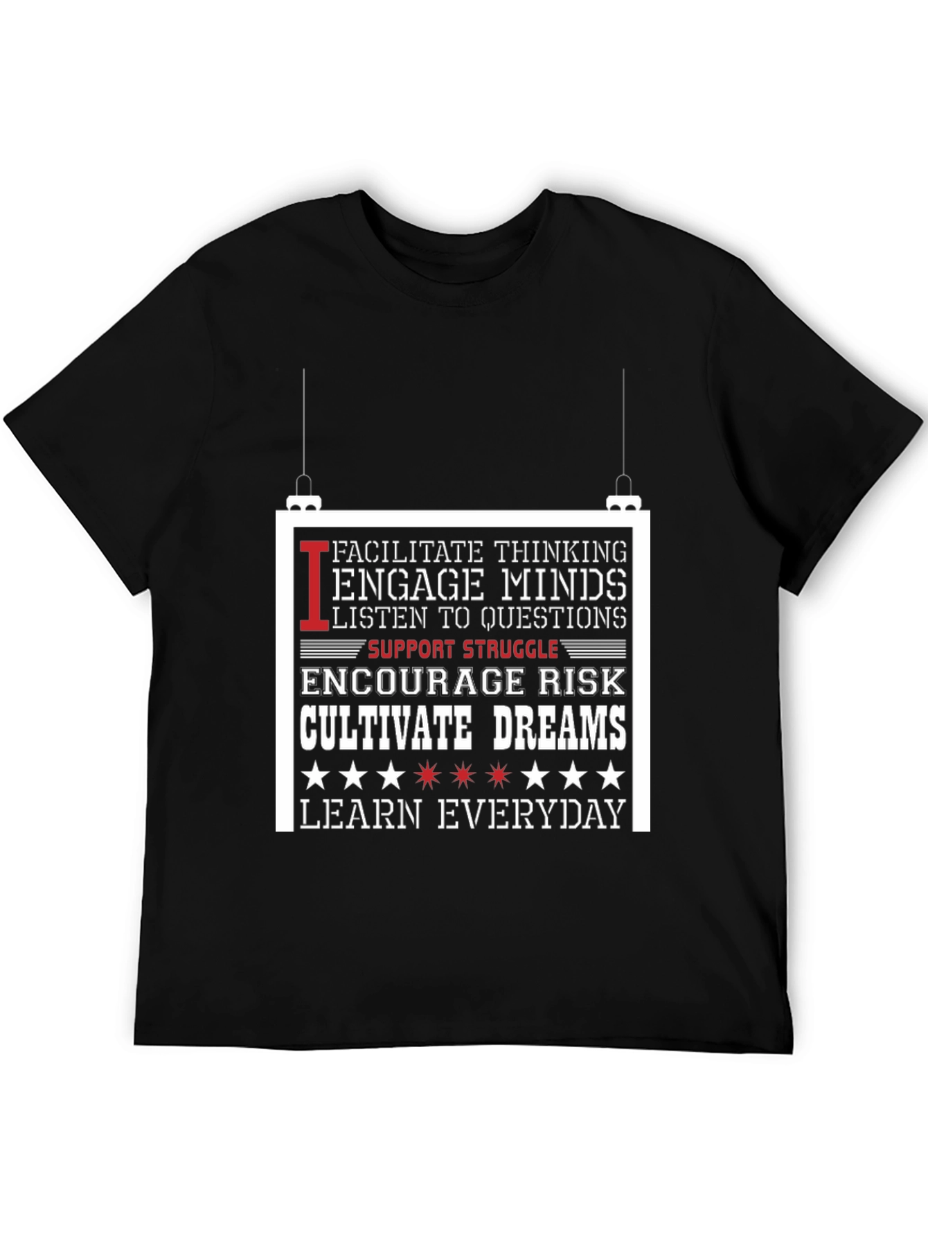 Inspiring Message Black T-Shirt