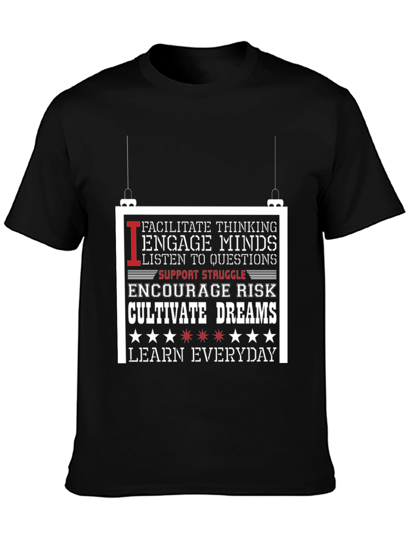 Inspiring Message Black T-Shirt
