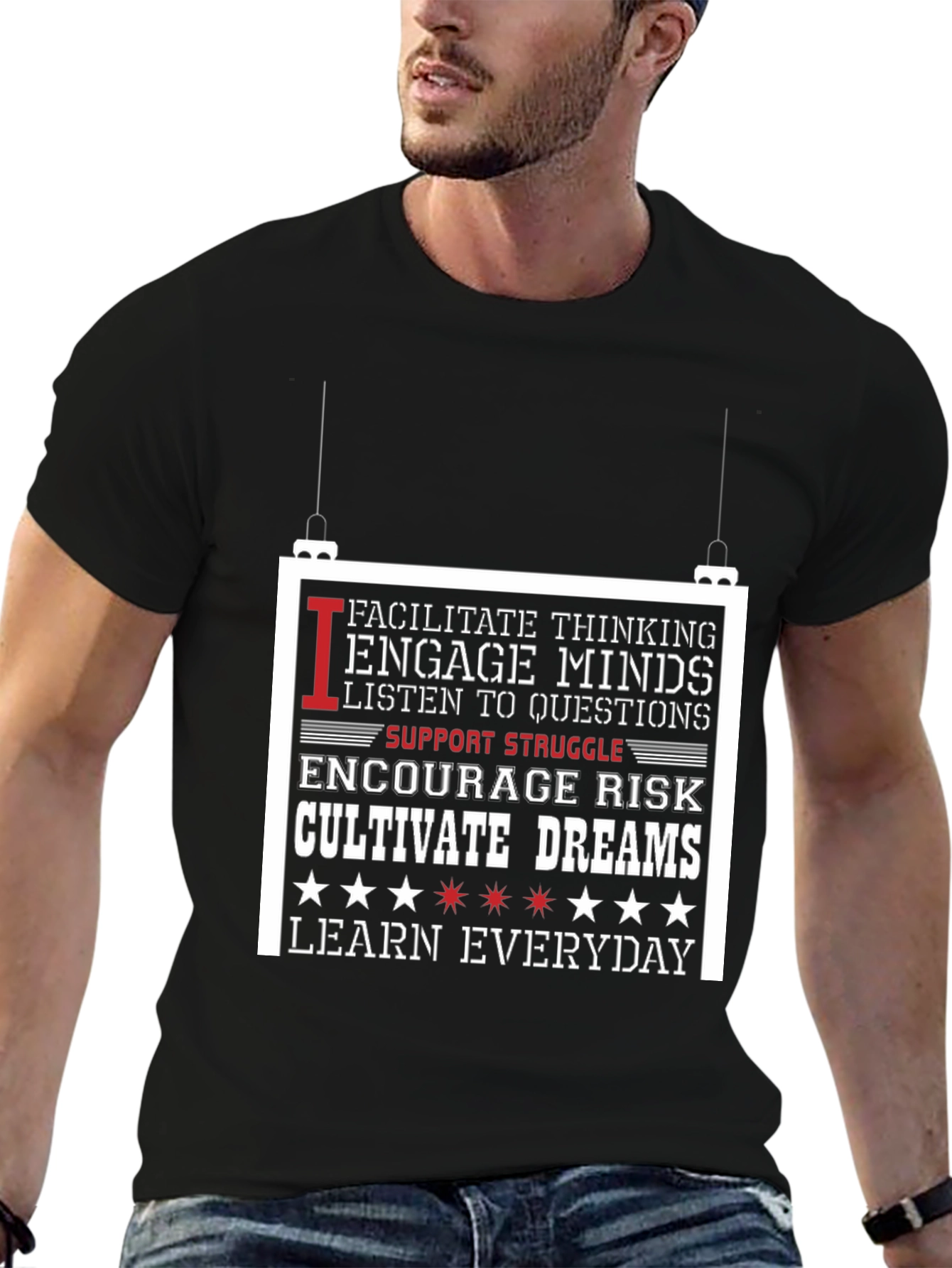 Inspiring Message Black T-Shirt