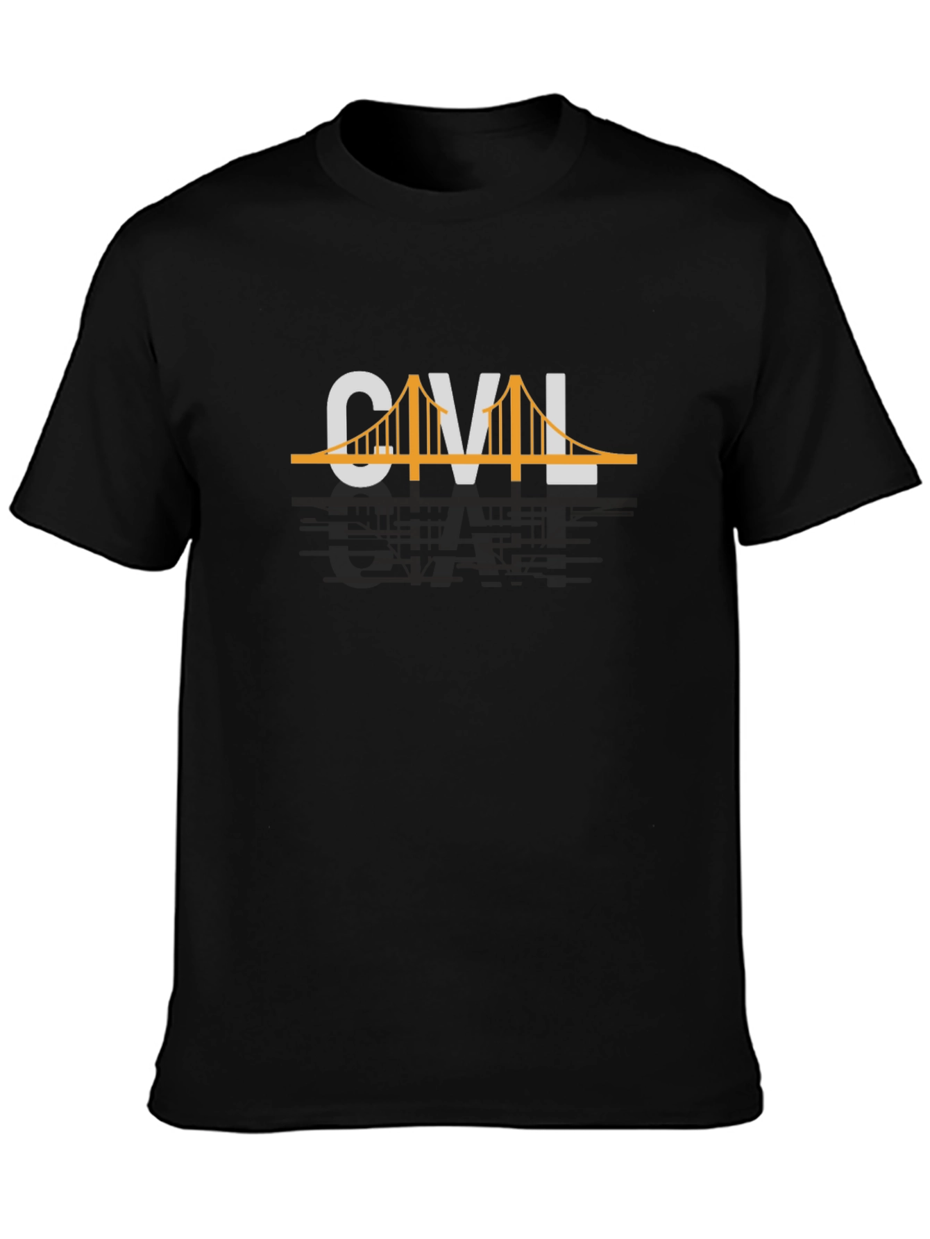 Civil Engineering Bridge T-Shirt - Black