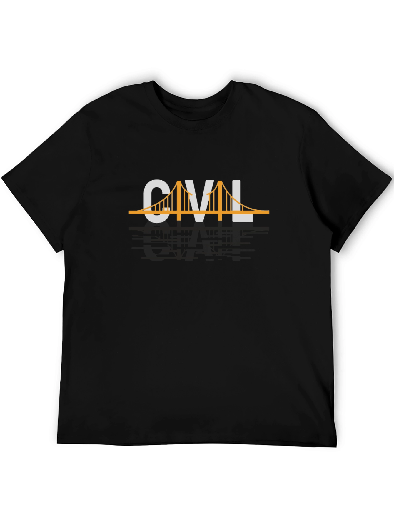 Civil Engineering Bridge T-Shirt - Black