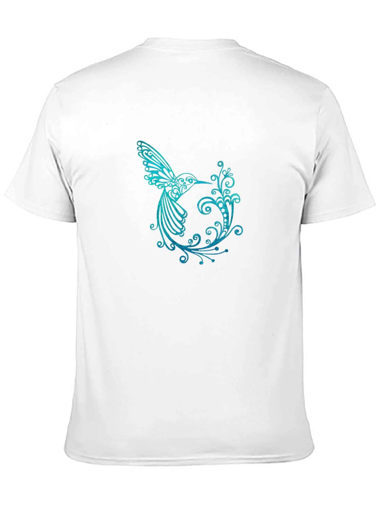 Hummingbird Graphic Print T-Shirt - Black