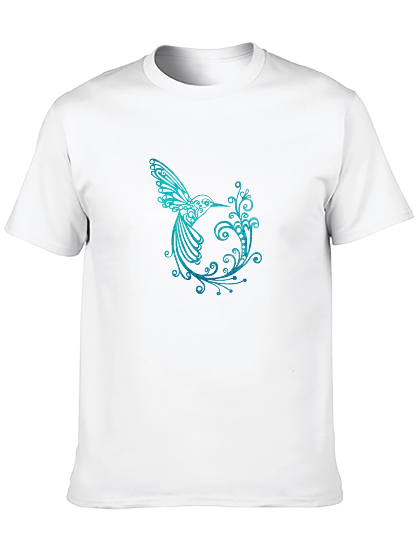 Hummingbird Graphic Print T-Shirt - Black