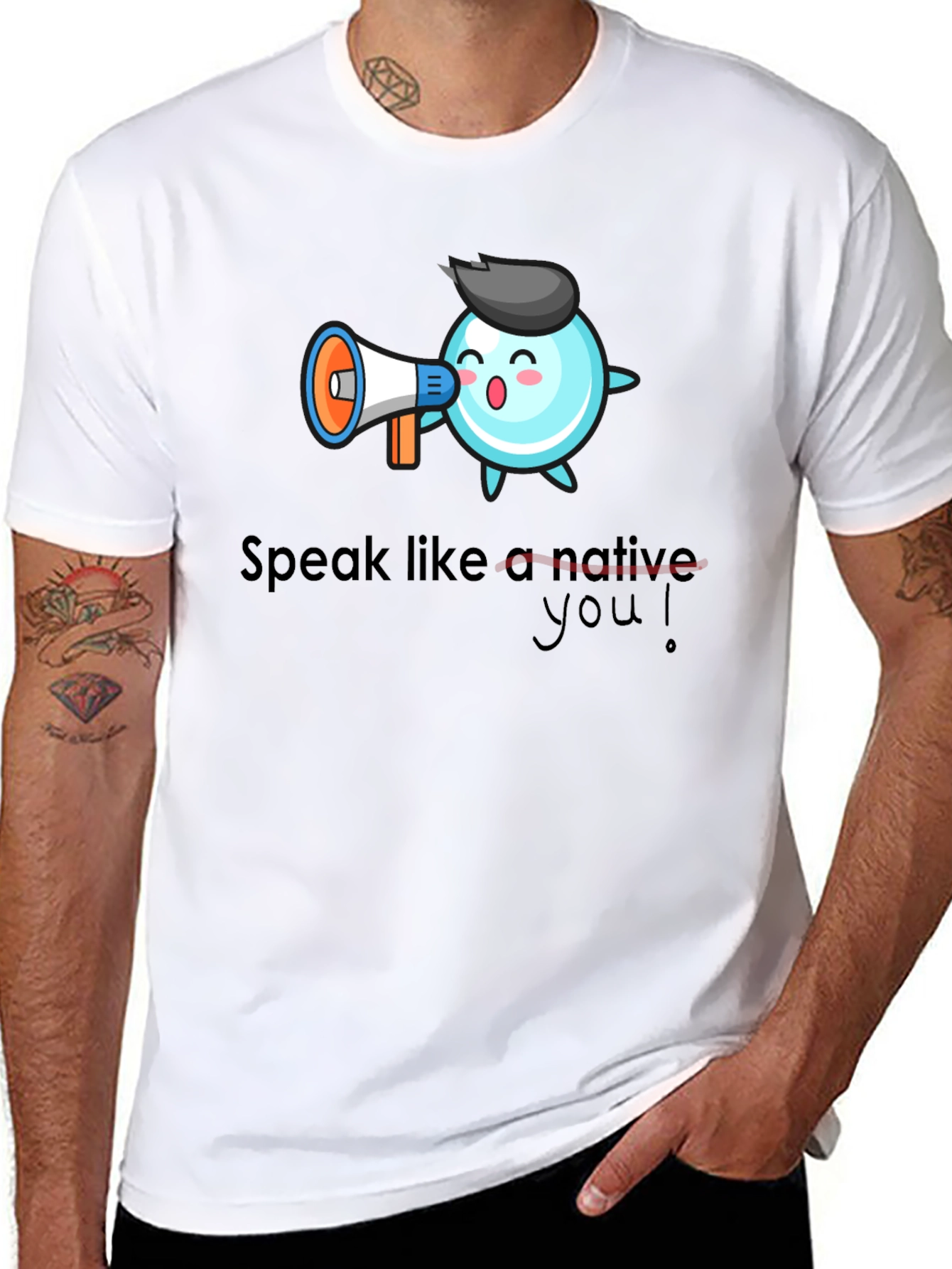 Speak Like a Native T-Shirt - Black Cotton Tee