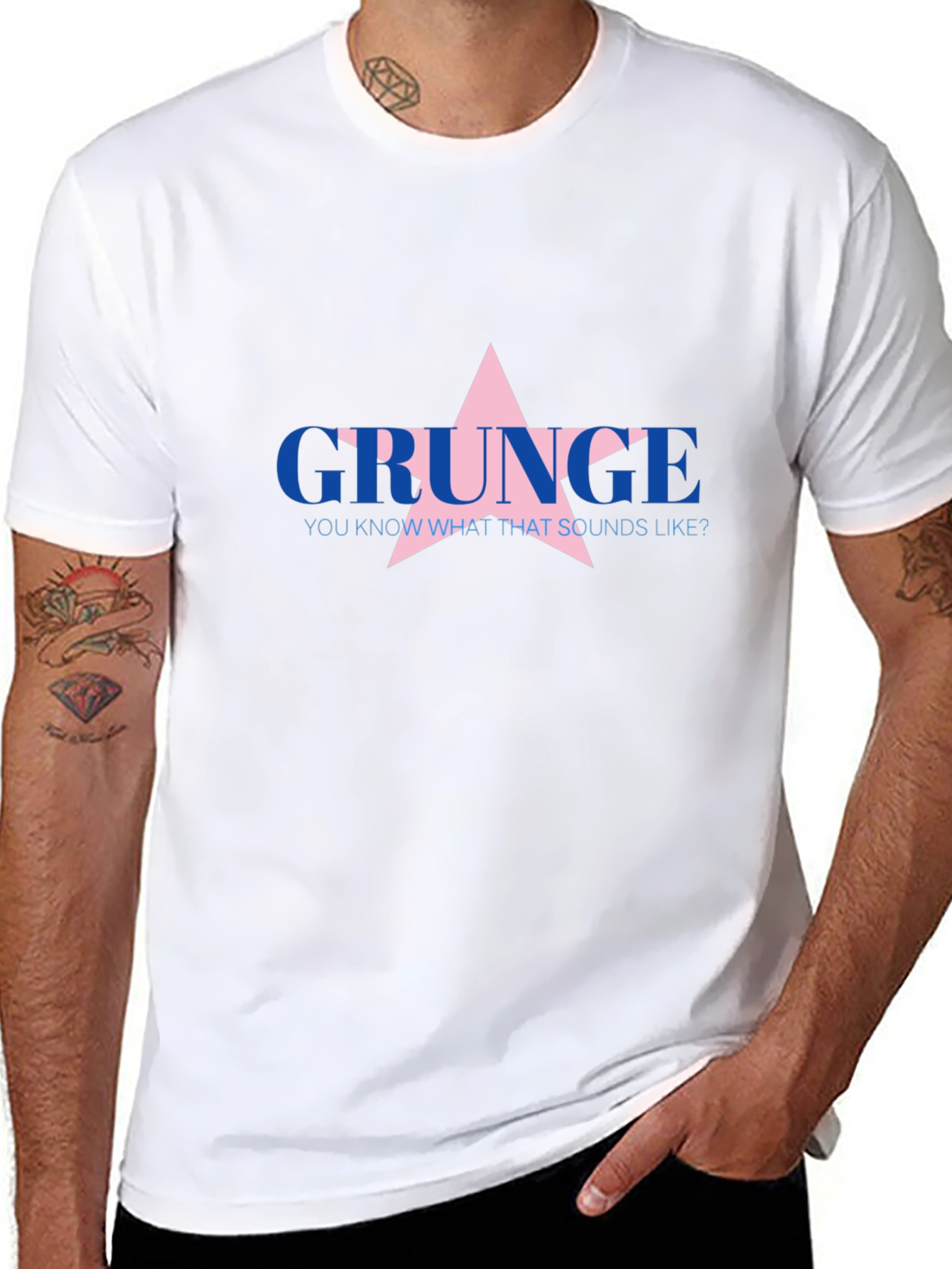 Grunge Star Graphic T-Shirt - Casual Style