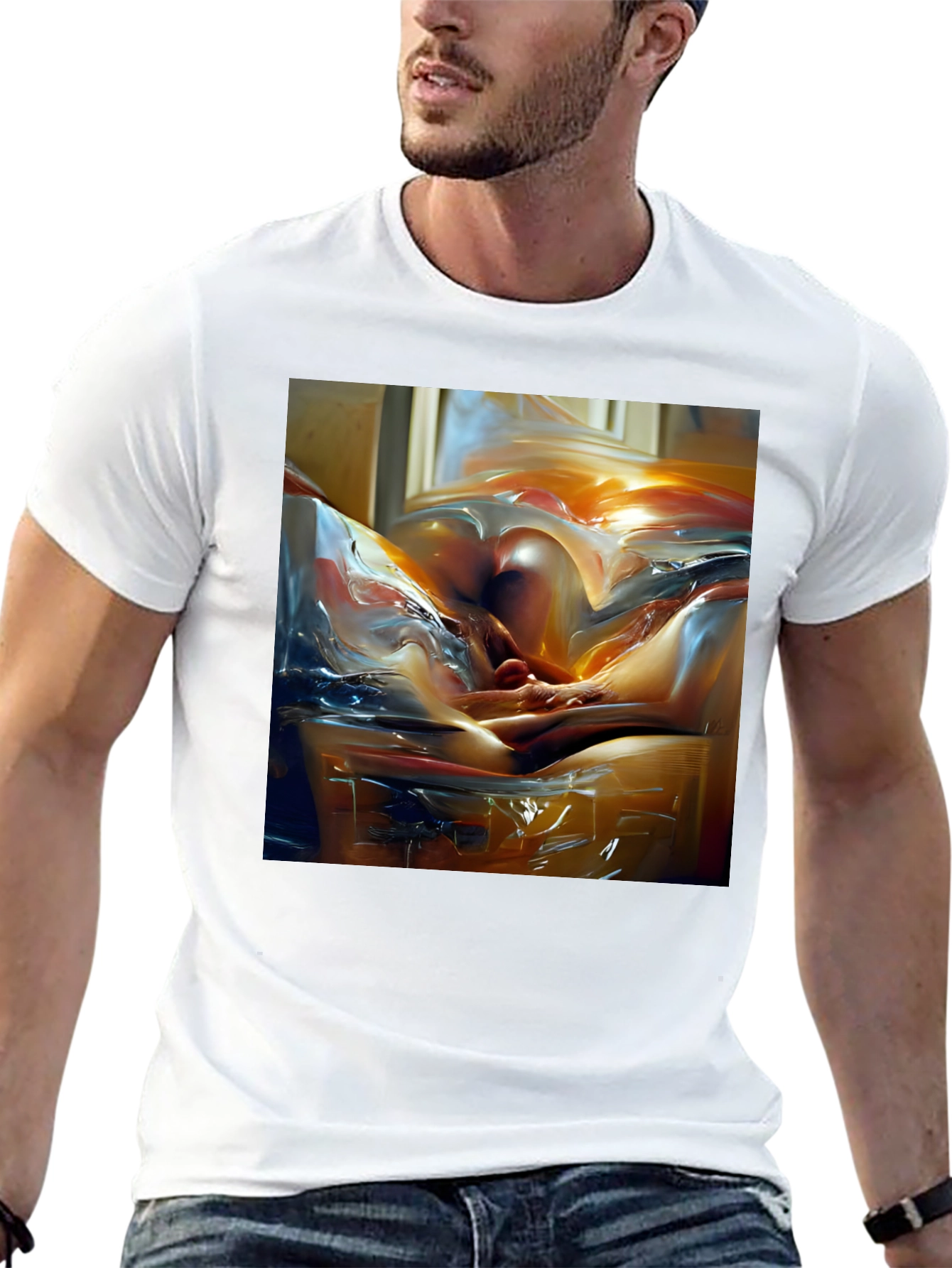 Abstract Art Tee - Modern Graphic Print T-Shirt
