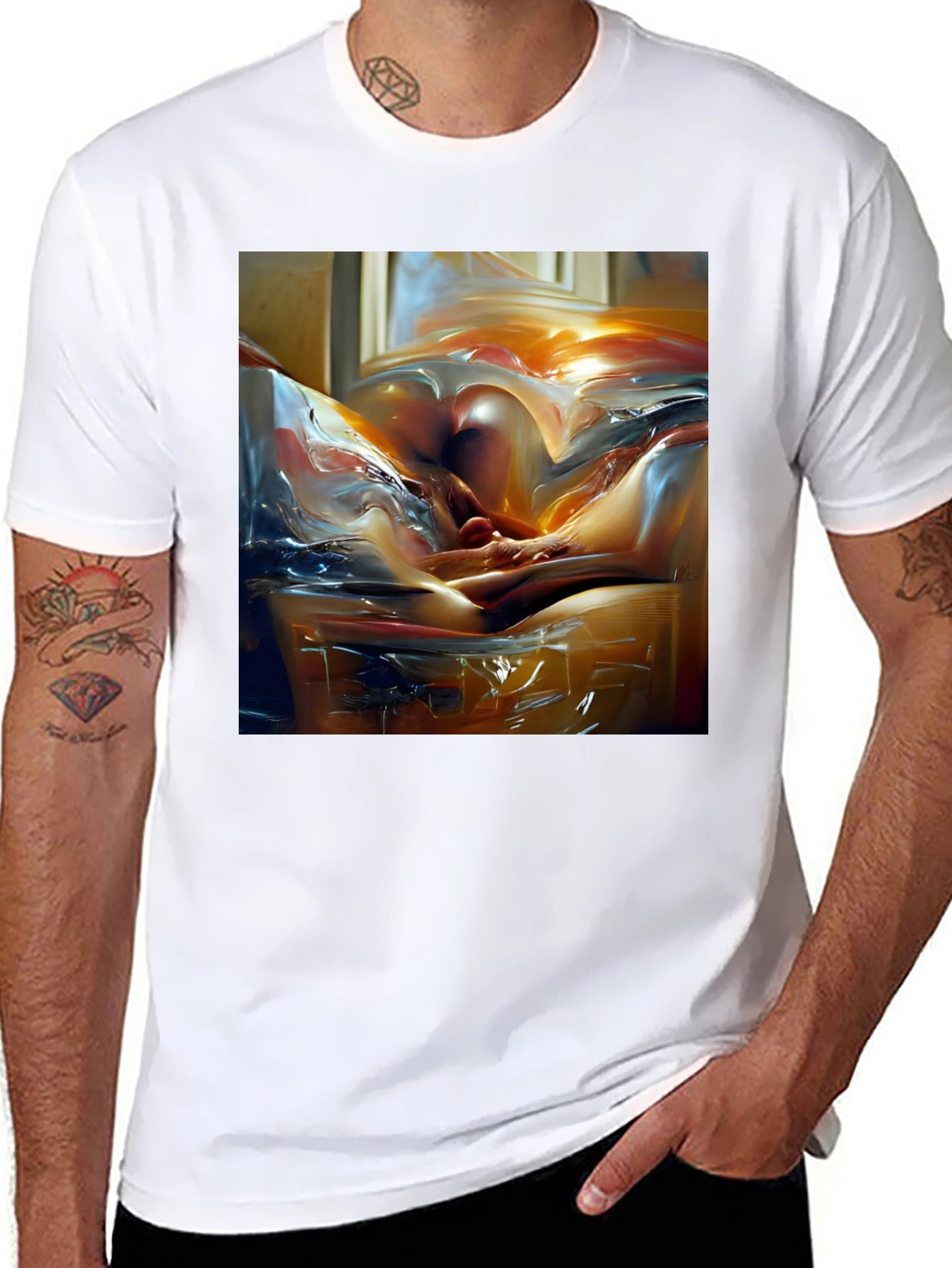 Abstract Art Tee - Modern Graphic Print T-Shirt
