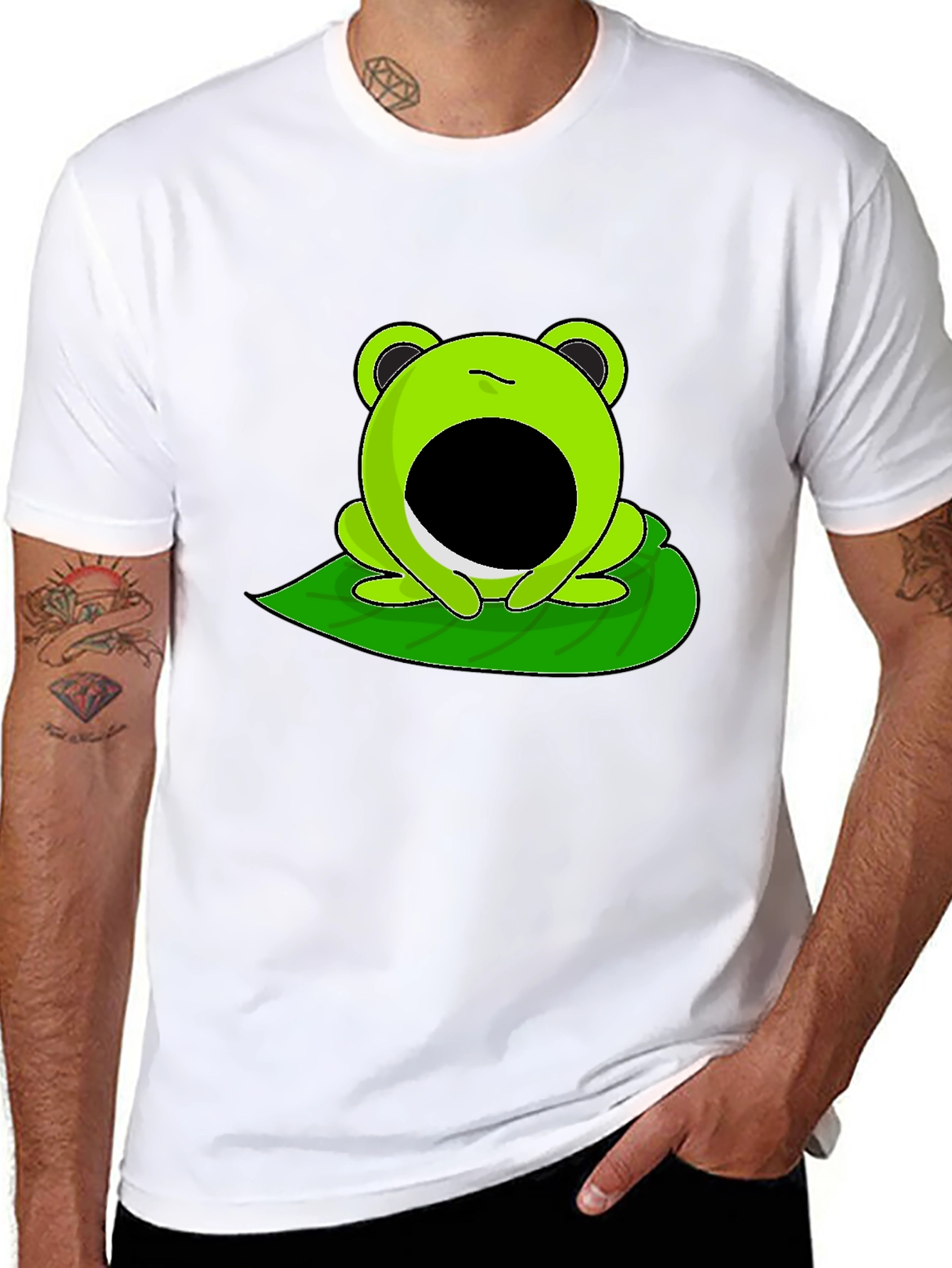 Froggy Face T-Shirt - Black