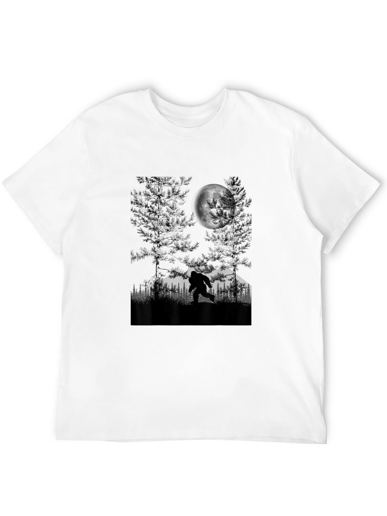 Bigfoot Moon Graphic Tee - Cryptid T-Shirt