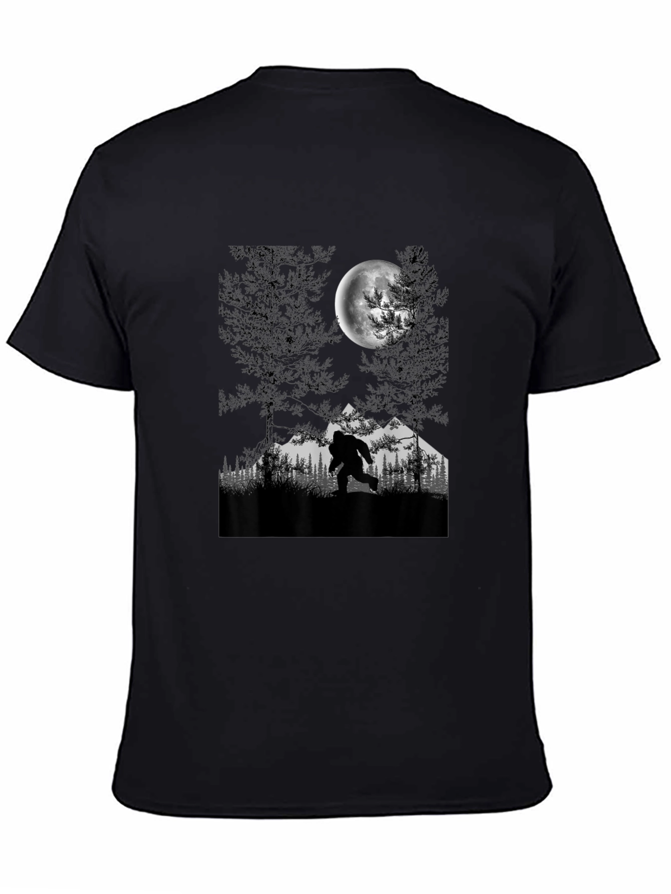 Bigfoot Moon Graphic Tee - Cryptid T-Shirt
