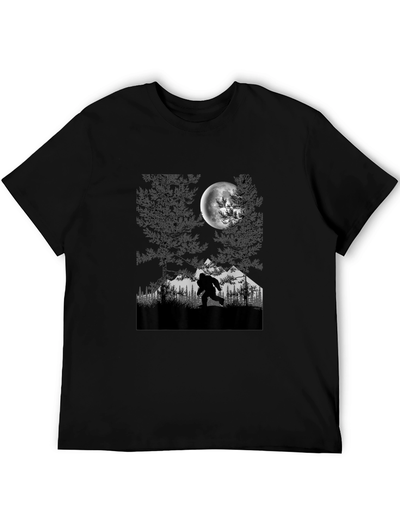 Bigfoot Moon Graphic Tee - Cryptid T-Shirt