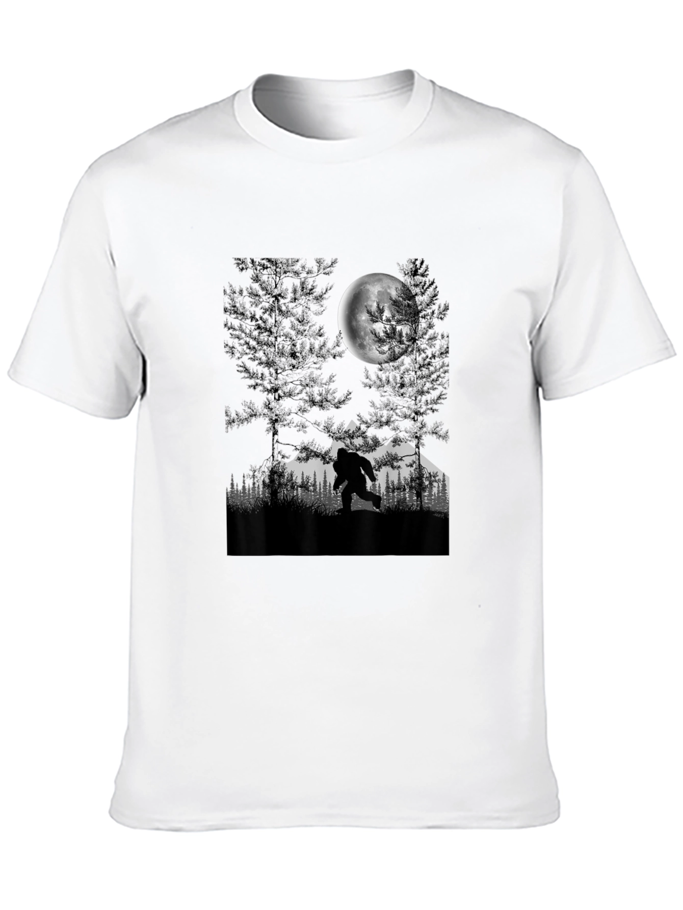 Bigfoot Moon Graphic Tee - Cryptid T-Shirt