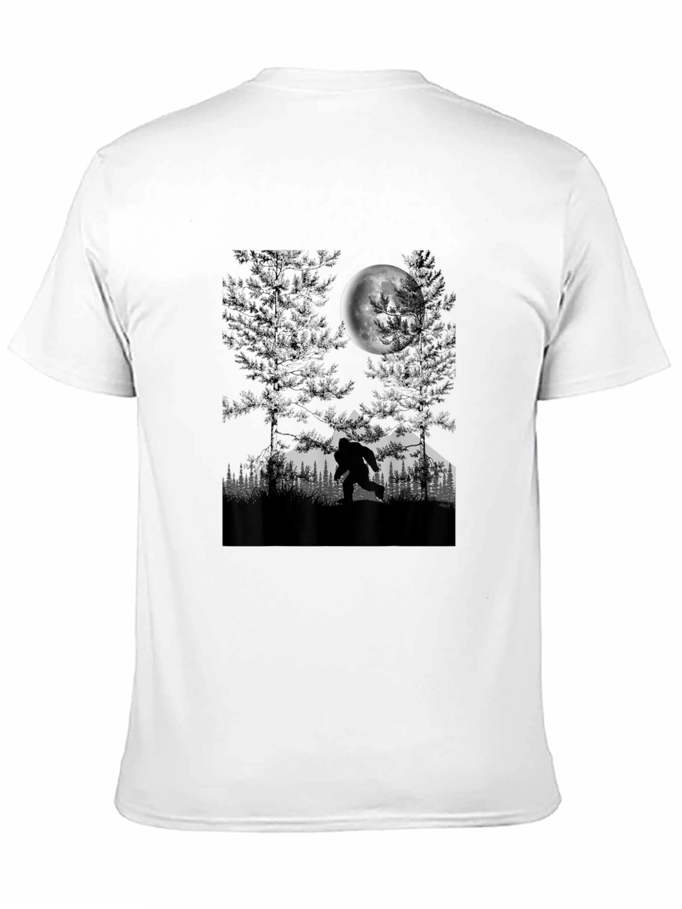 Bigfoot Moon Graphic Tee - Cryptid T-Shirt