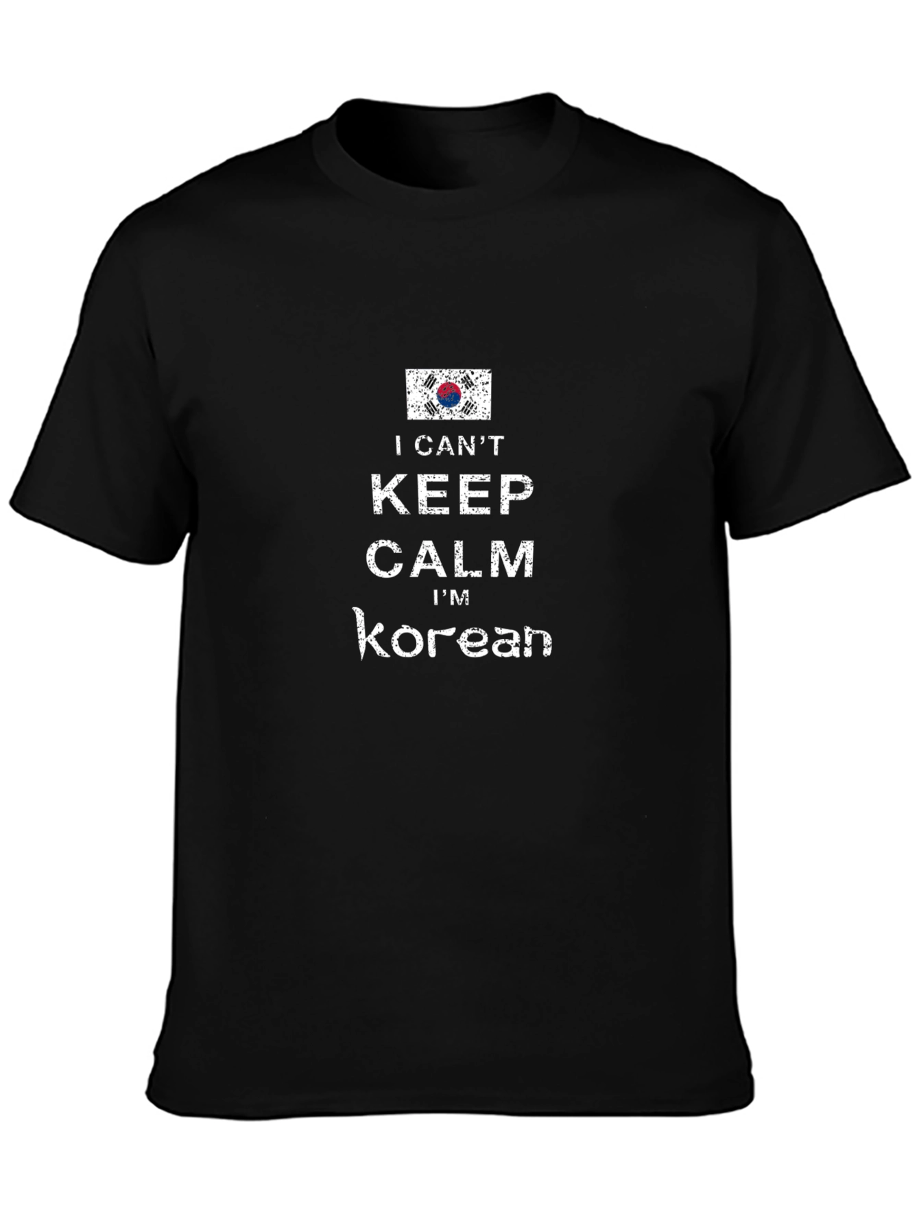 I Cant Keep Calm Im Korean Black T-Shirt