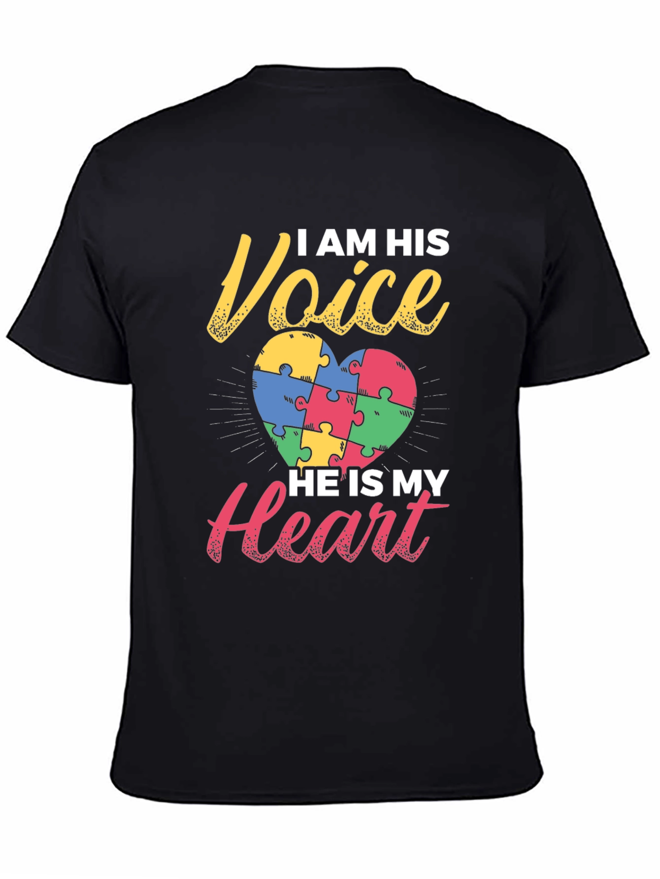 Autism Awareness Puzzle Heart Graphic T-Shirt