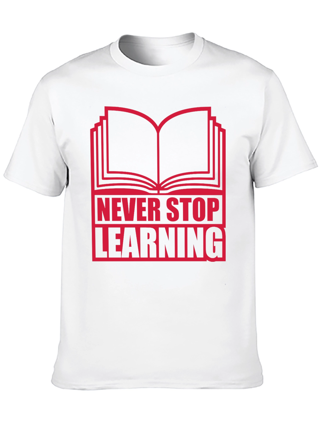 Never Stop Learning Graphic T-Shirt - Black