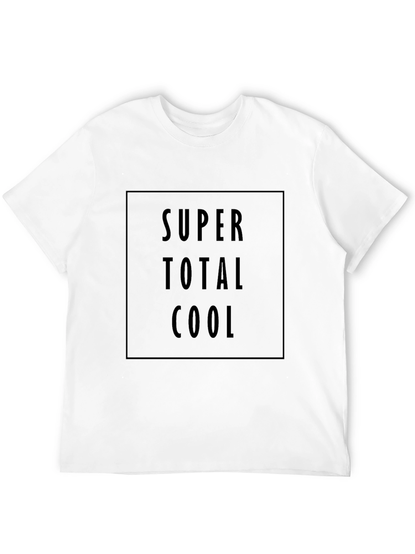 Super Total Cool Graphic Tee - Stylish Black T-Shirt