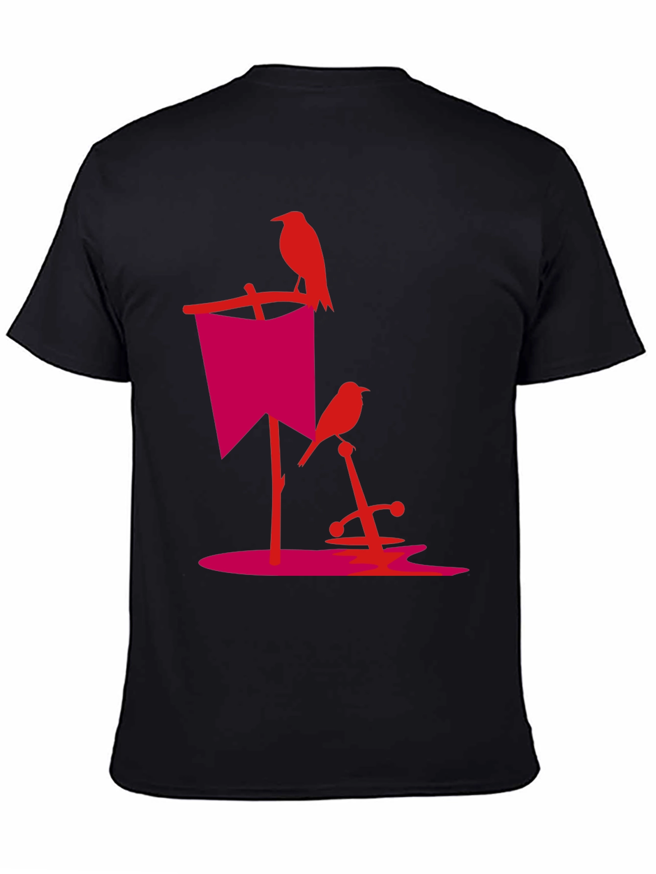 Raven & Sword Graphic Tee - Edgy Streetwear