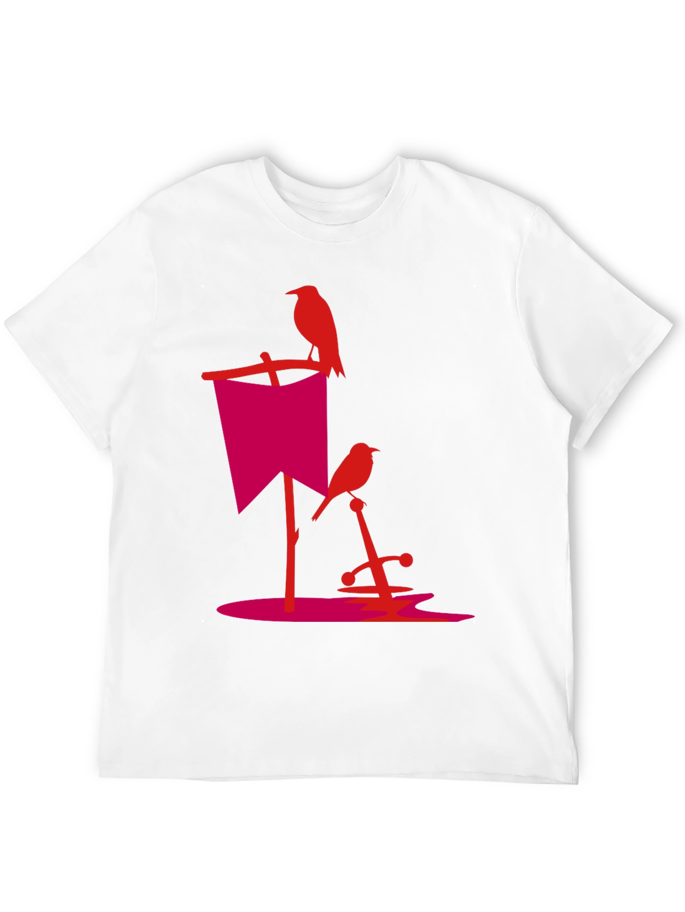 Raven & Sword Graphic Tee - Edgy Streetwear