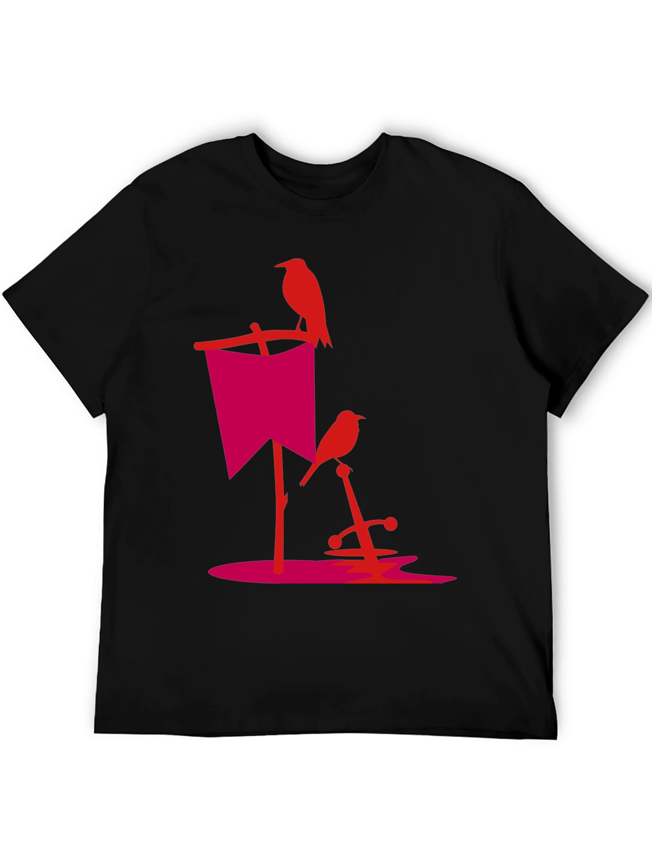 Raven & Sword Graphic Tee - Edgy Streetwear