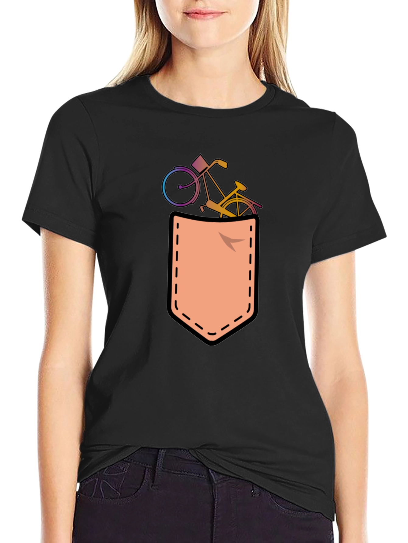 Bicycle in Pocket T-Shirt Fun Graphic Tee