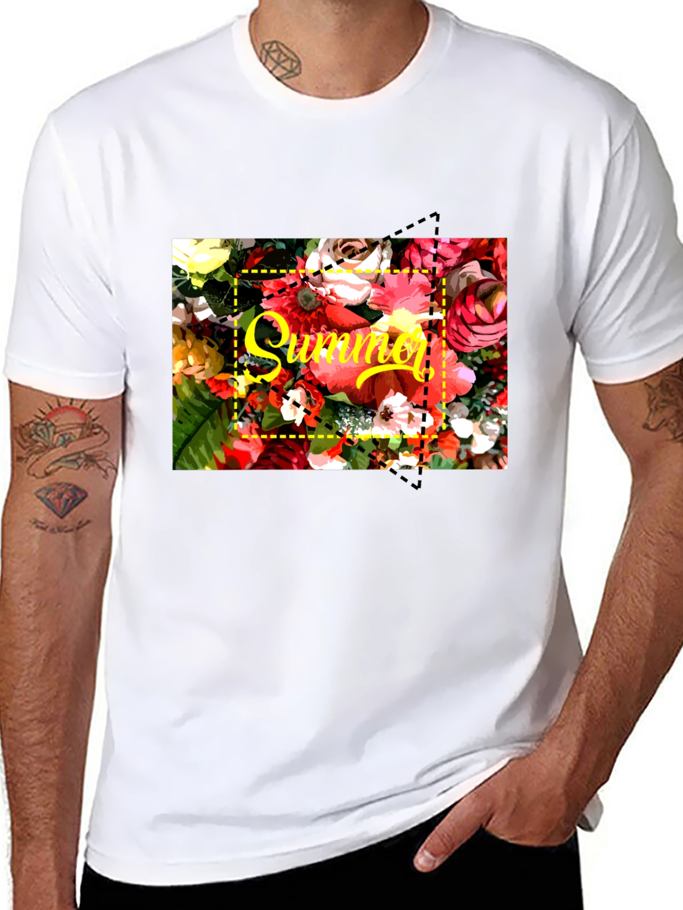 Summer Floral T-Shirt - Bright Graphic Tee