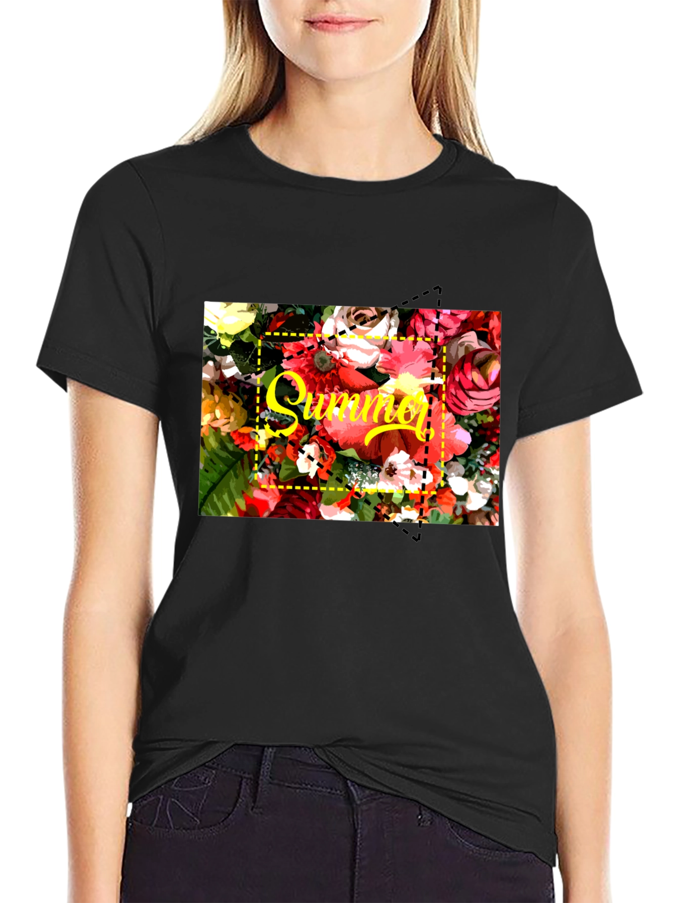 Summer Floral T-Shirt - Bright Graphic Tee