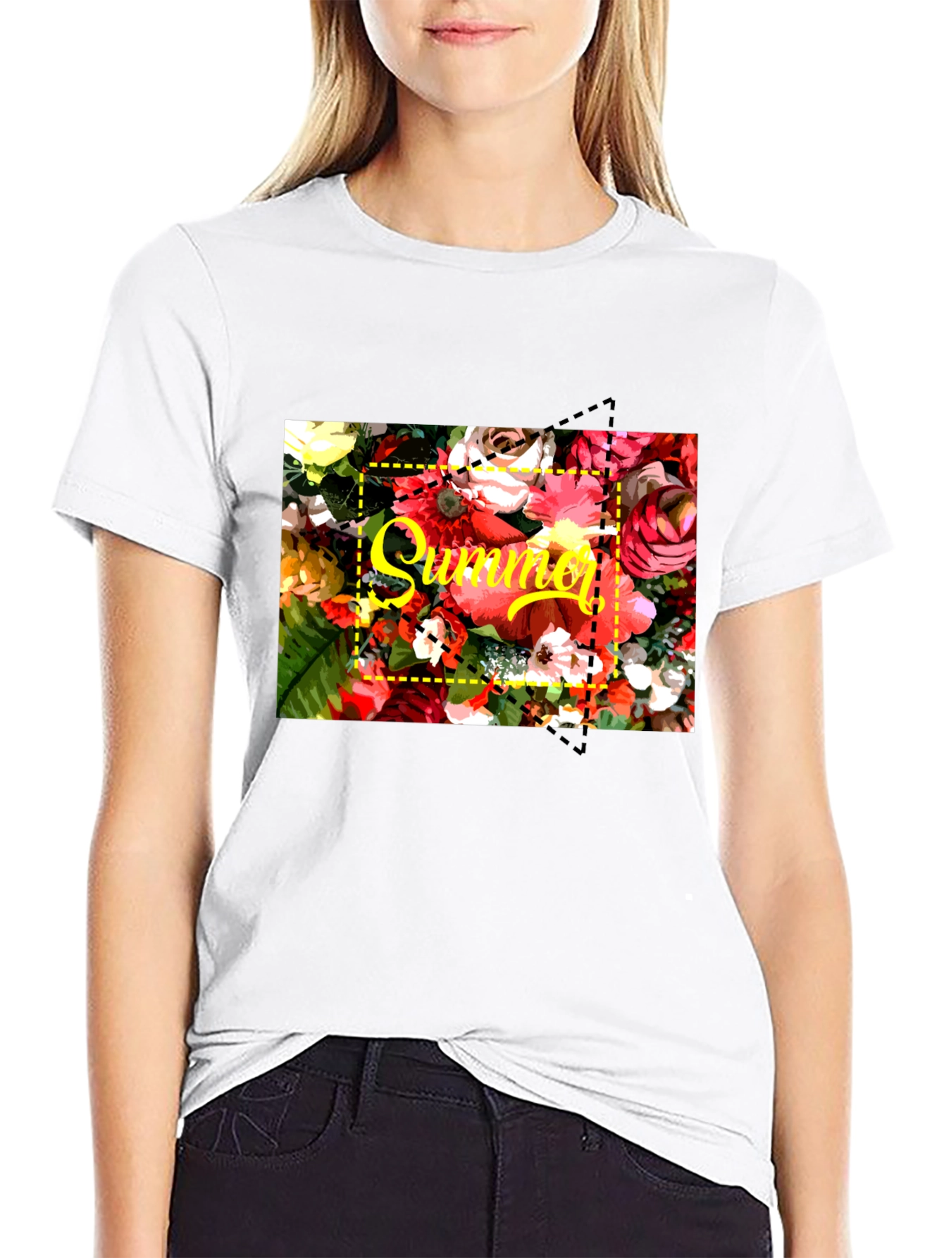 Summer Floral T-Shirt - Bright Graphic Tee