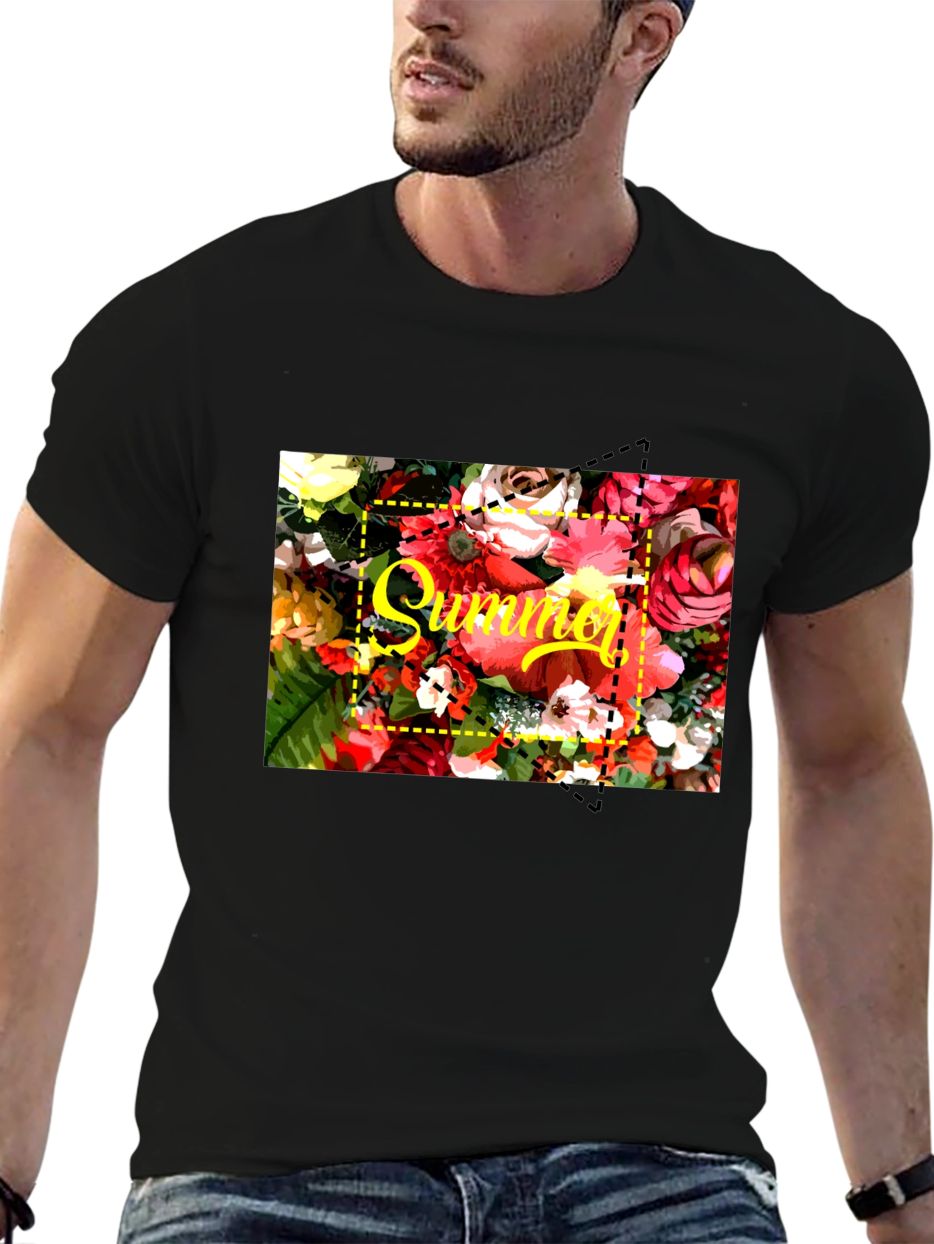 Summer Floral T-Shirt - Bright Graphic Tee
