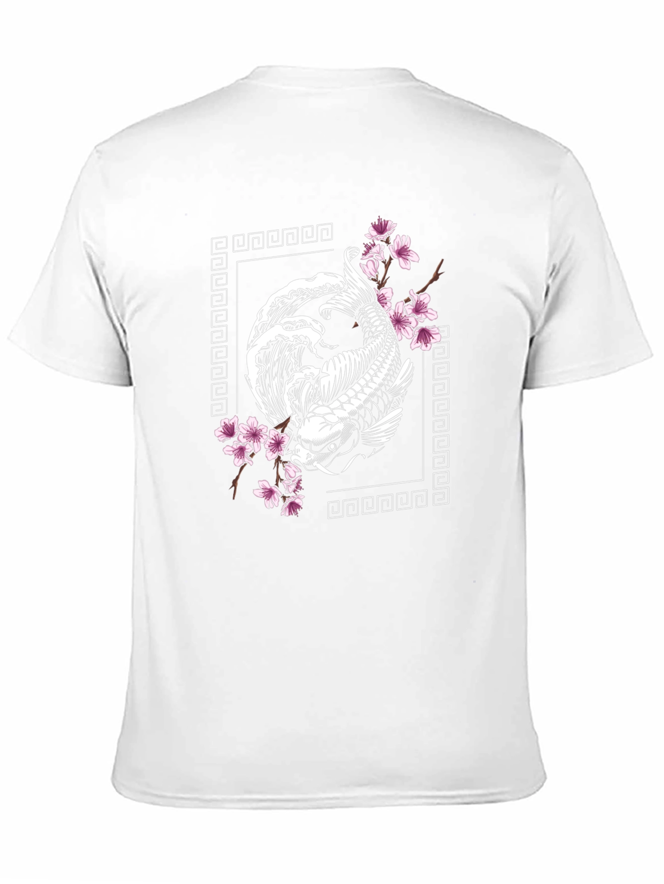 Koi Fish Cherry Blossom Graphic T-Shirt