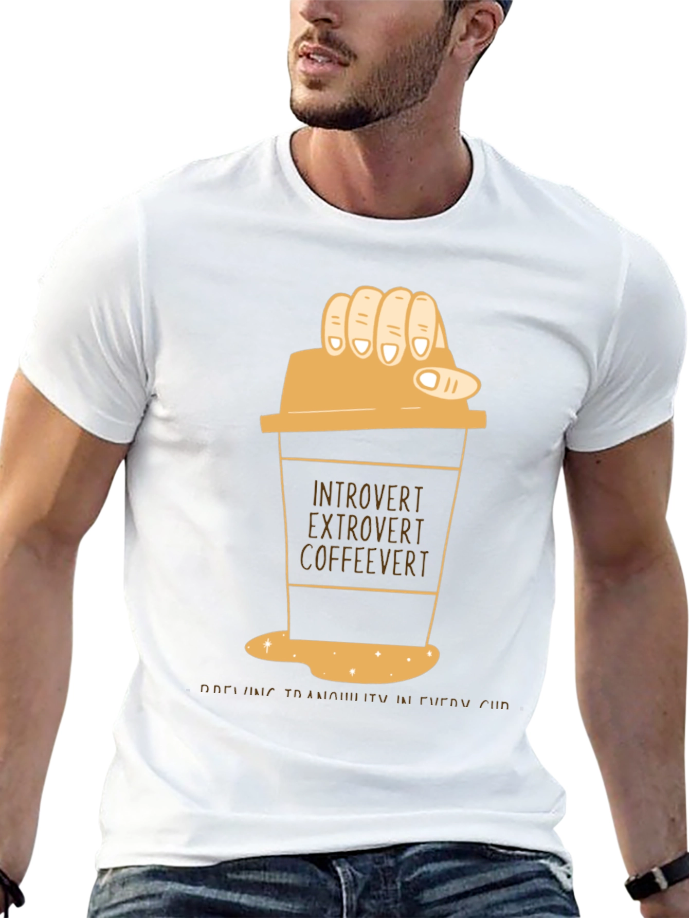 Introvert Extrovert Coffeevert T-Shirt