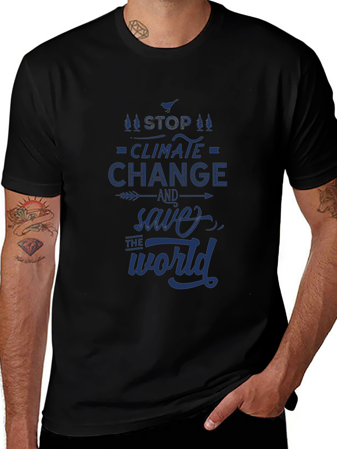 Stop Climate Change Save the World Graphic Tee