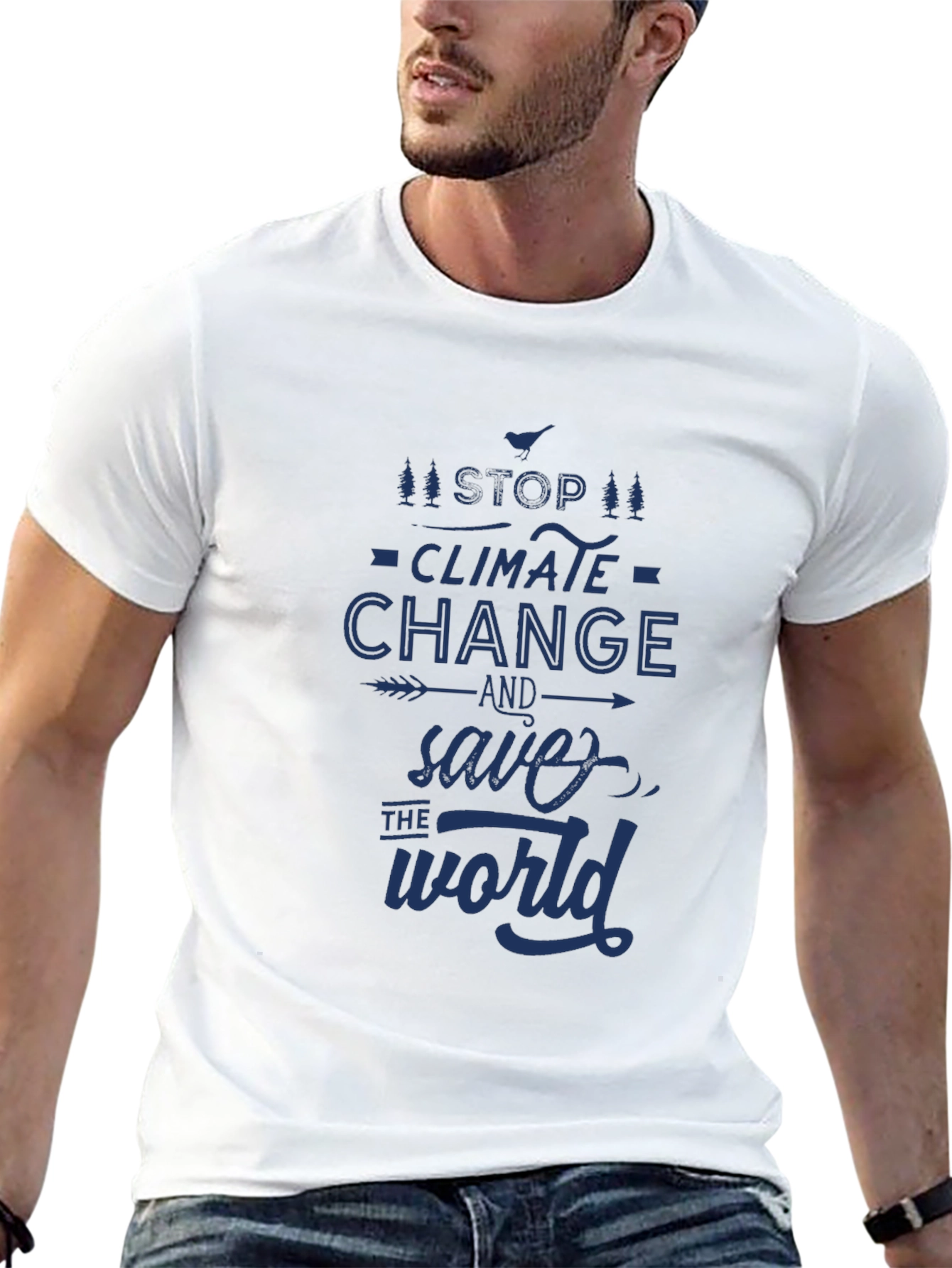 Stop Climate Change Save the World Graphic Tee