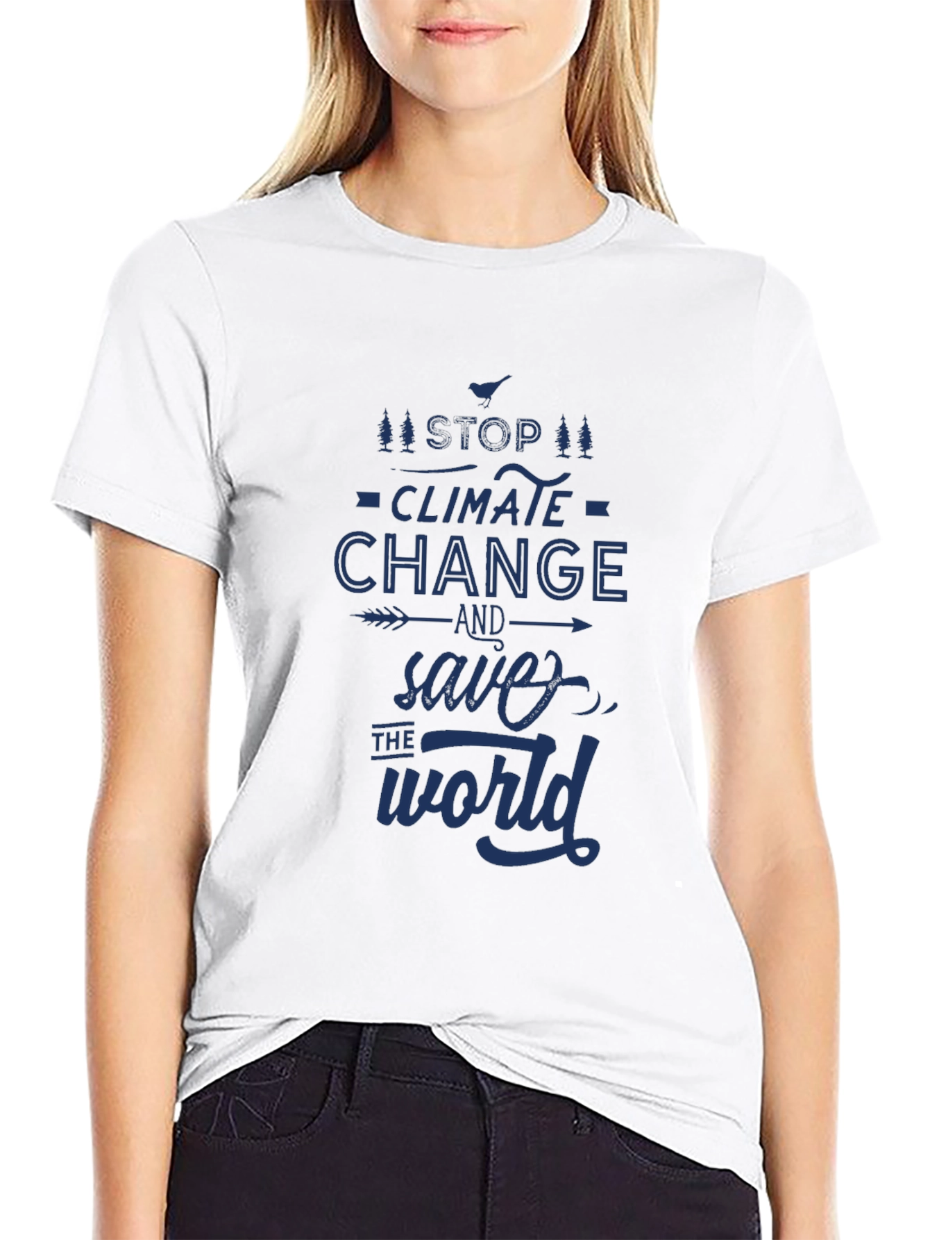 Stop Climate Change Save the World Graphic Tee