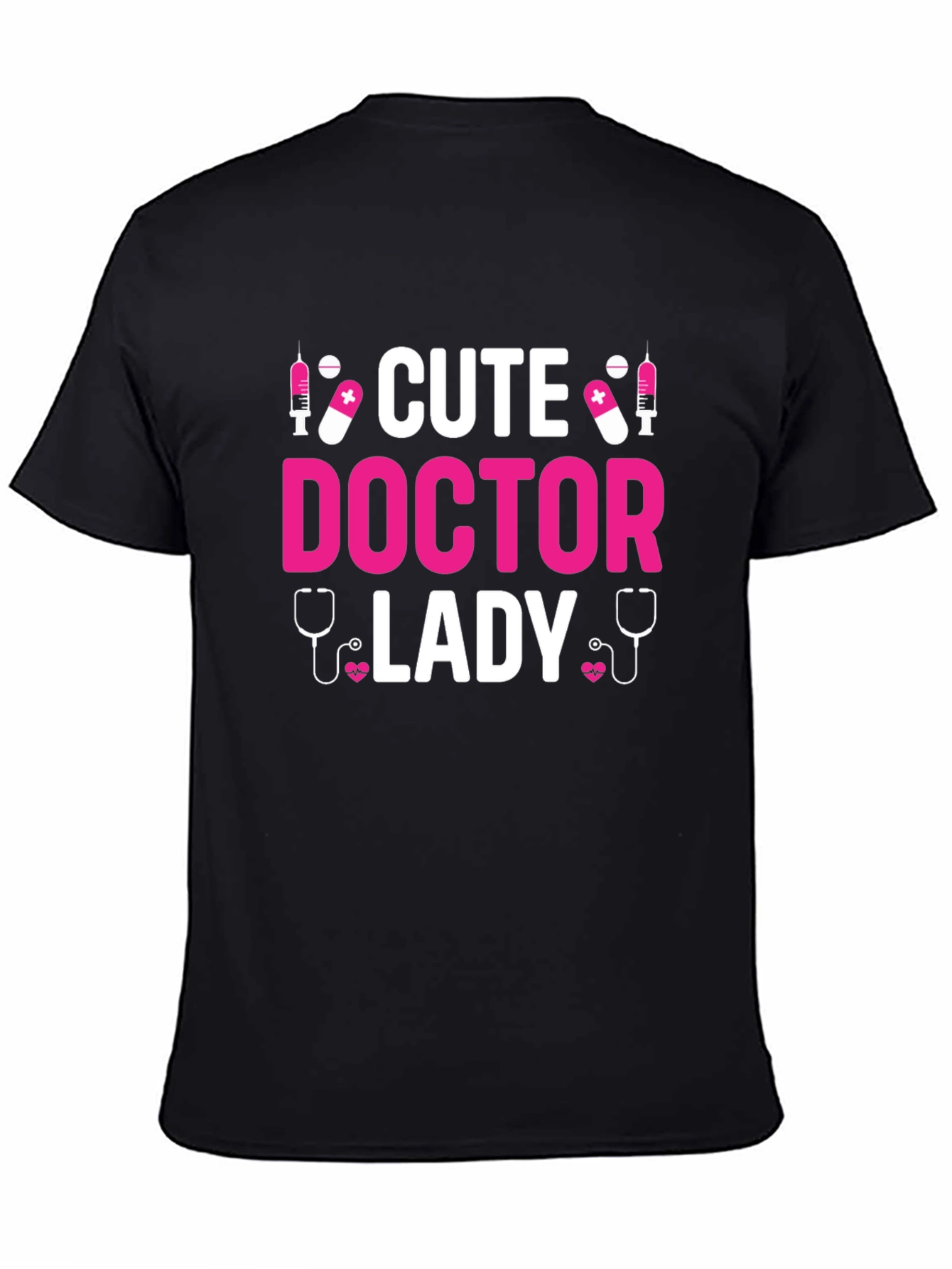 Cute Doctor Lady T-Shirt - Black