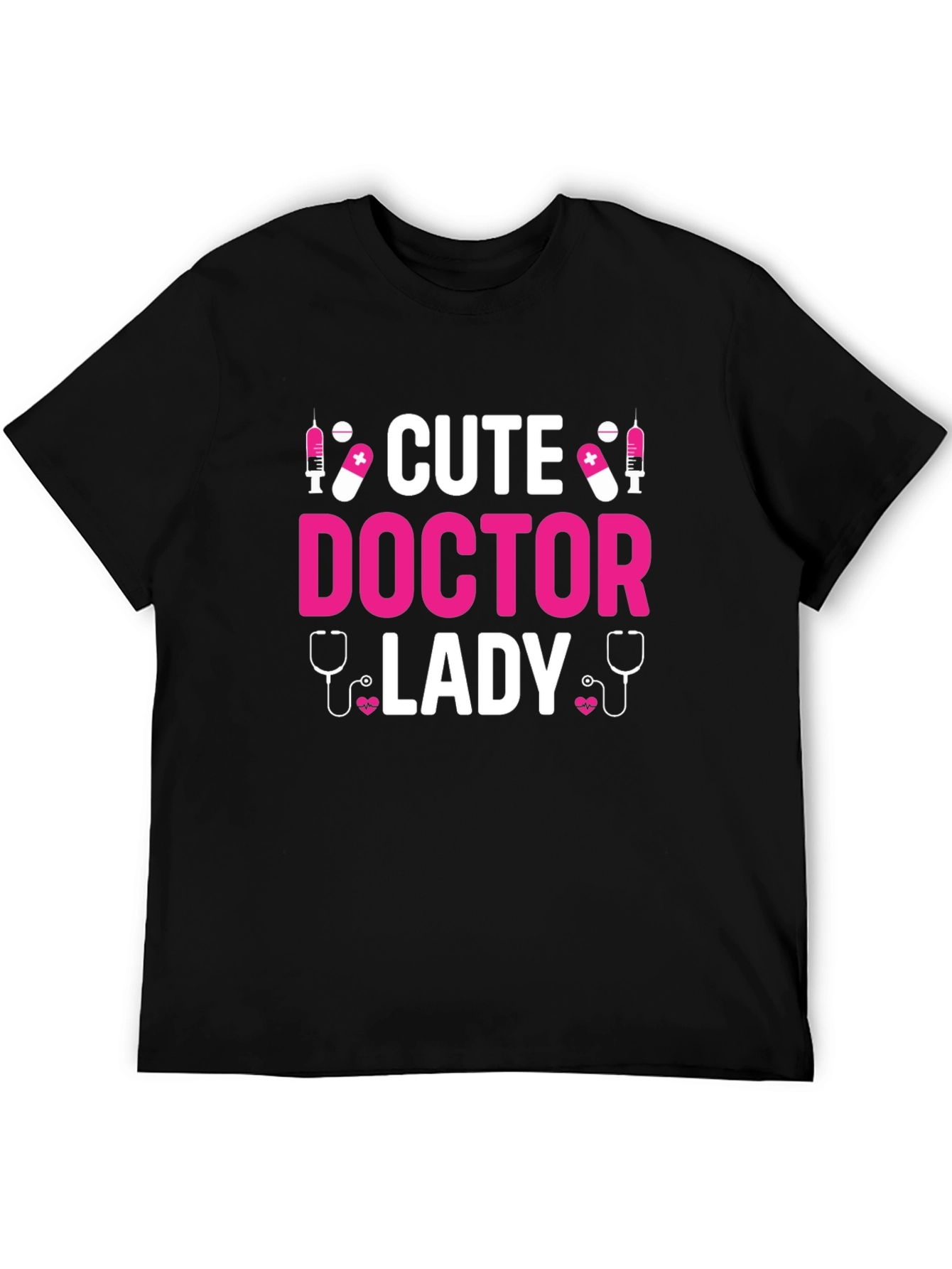 Cute Doctor Lady T-Shirt - Black