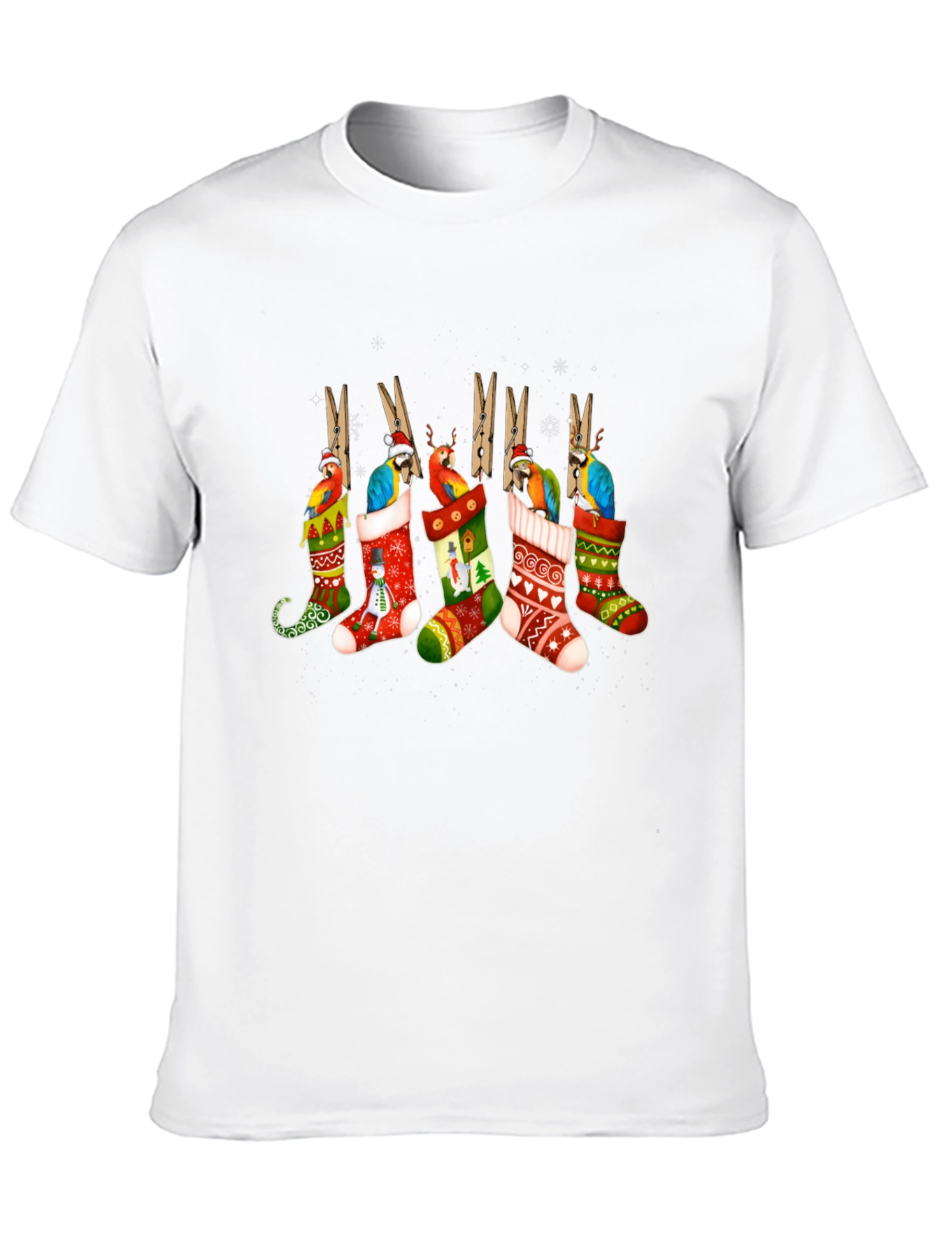 Festive Parrot Christmas Stocking T-Shirt