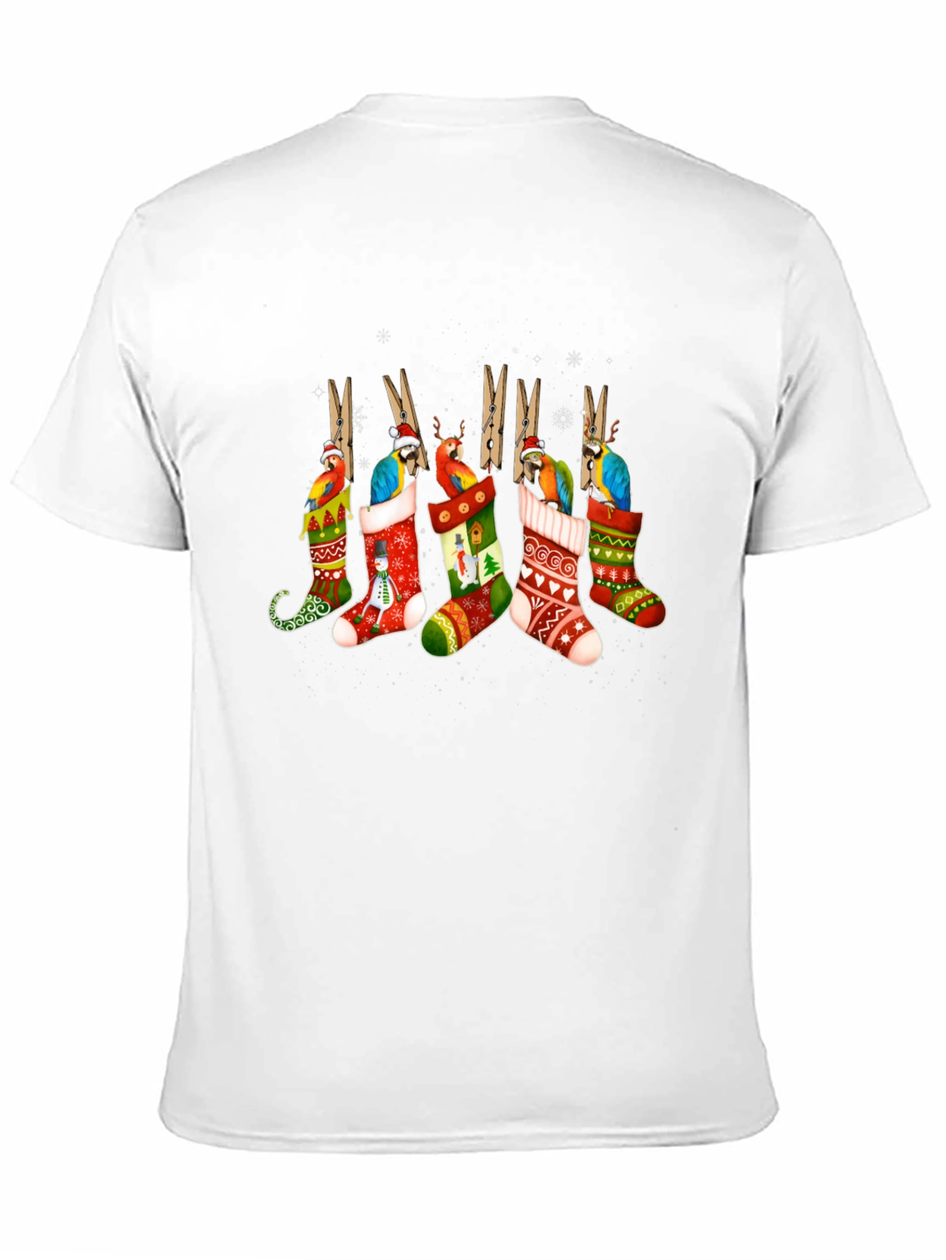 Festive Parrot Christmas Stocking T-Shirt