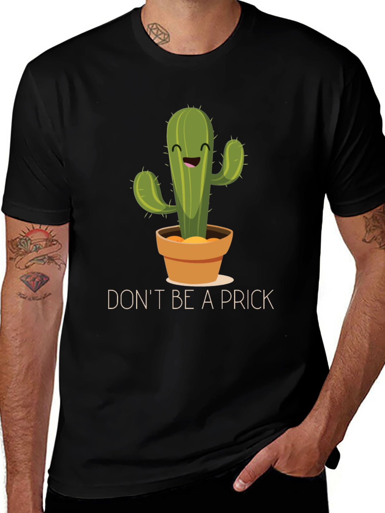 Funny Cactus Graphic T-Shirt - Dont Be A Prick