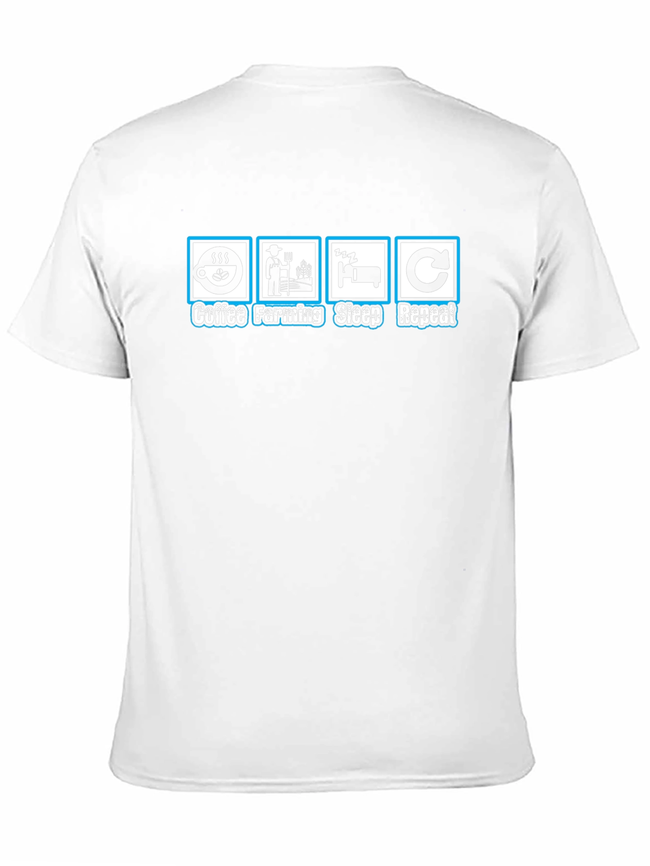 Coffee Farming Sleep Repeat Mens Black T-Shirt