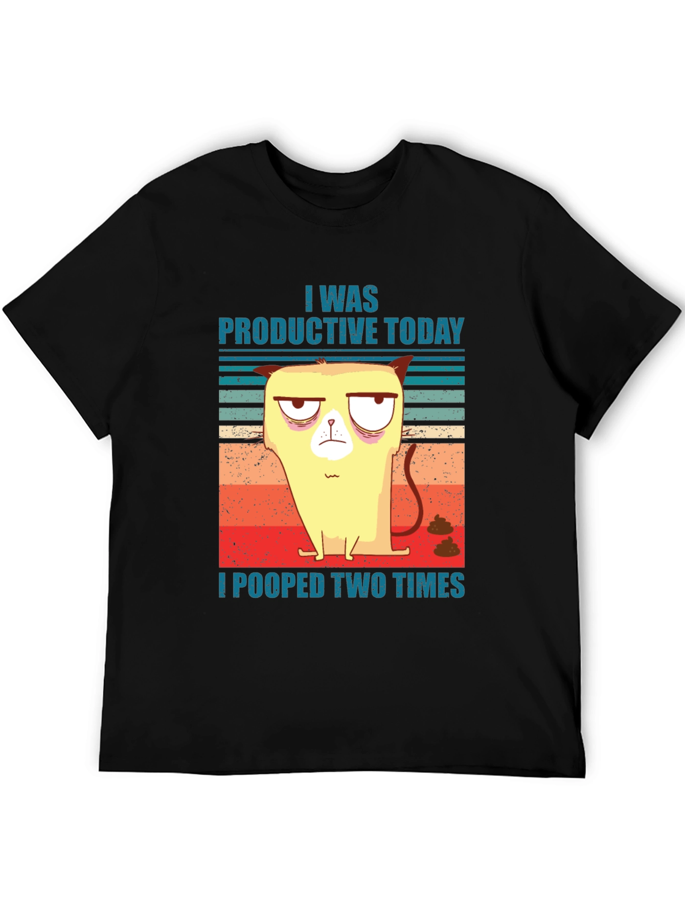 Productive Cat T-Shirt Funny Humor