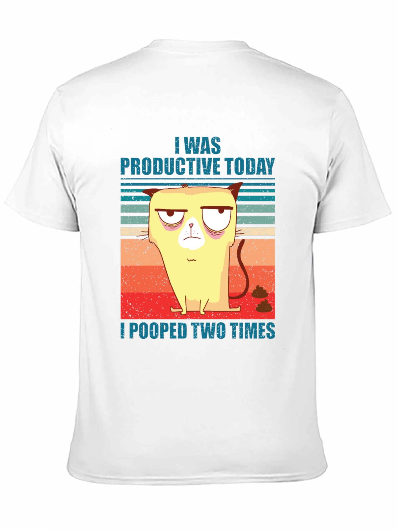 Productive Cat T-Shirt Funny Humor