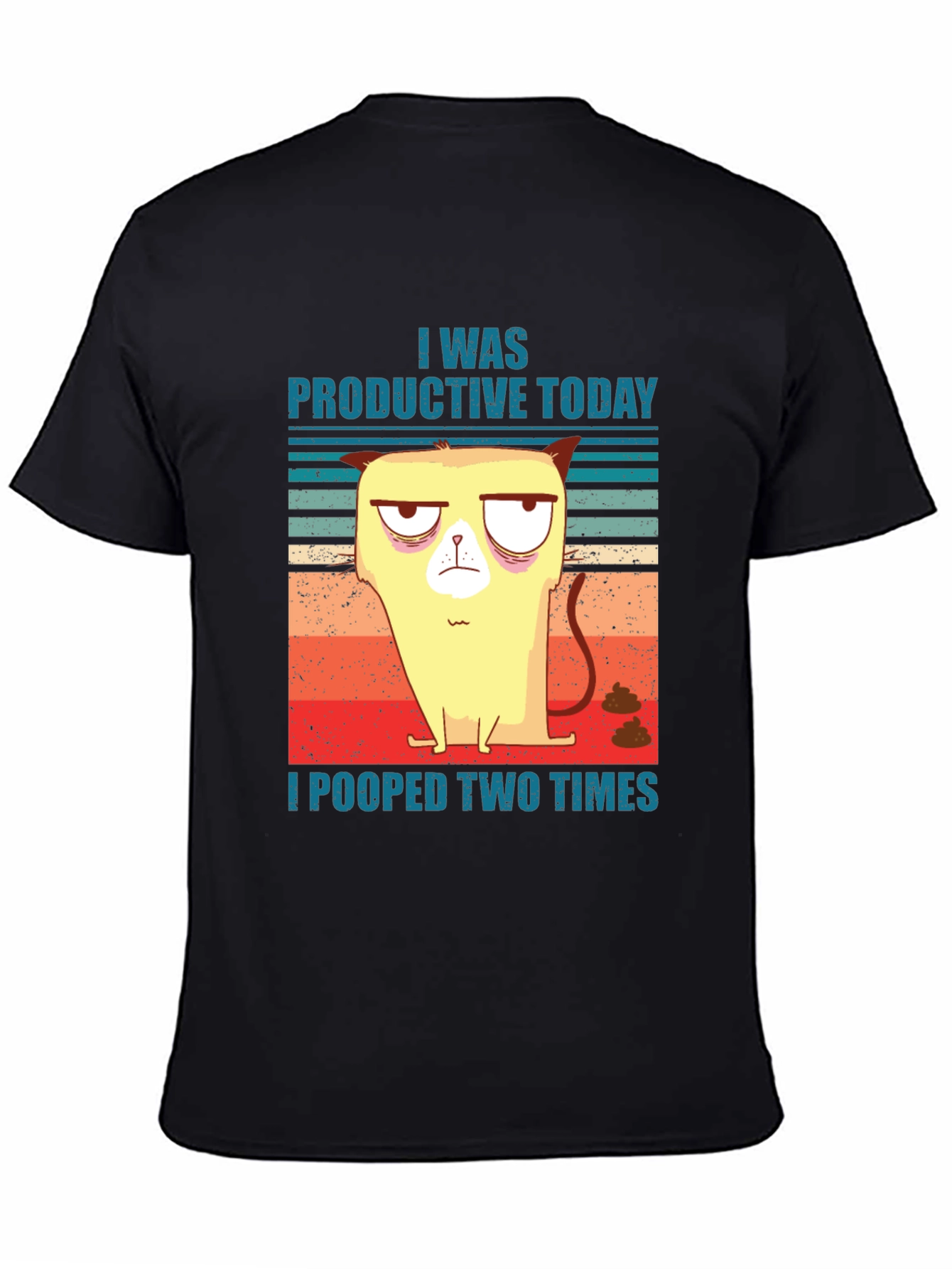 Productive Cat T-Shirt Funny Humor
