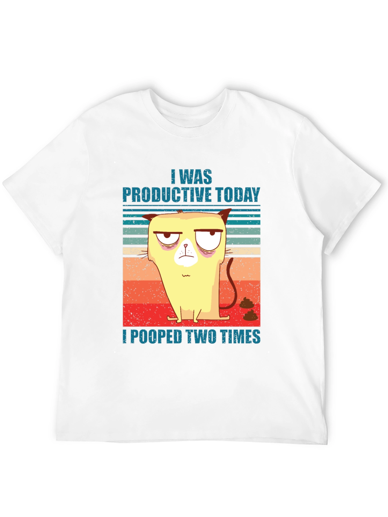 Productive Cat T-Shirt Funny Humor