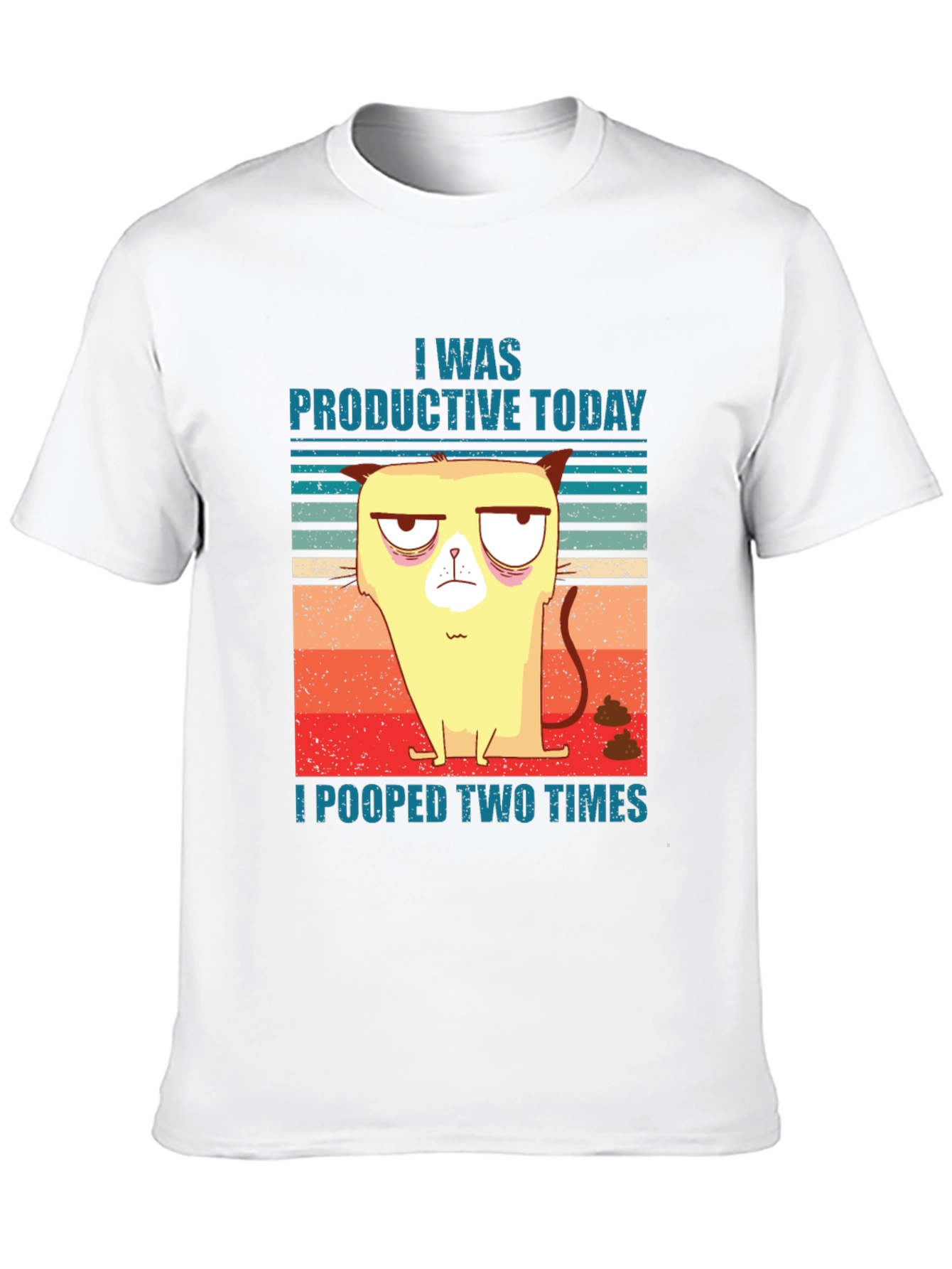 Productive Cat T-Shirt Funny Humor