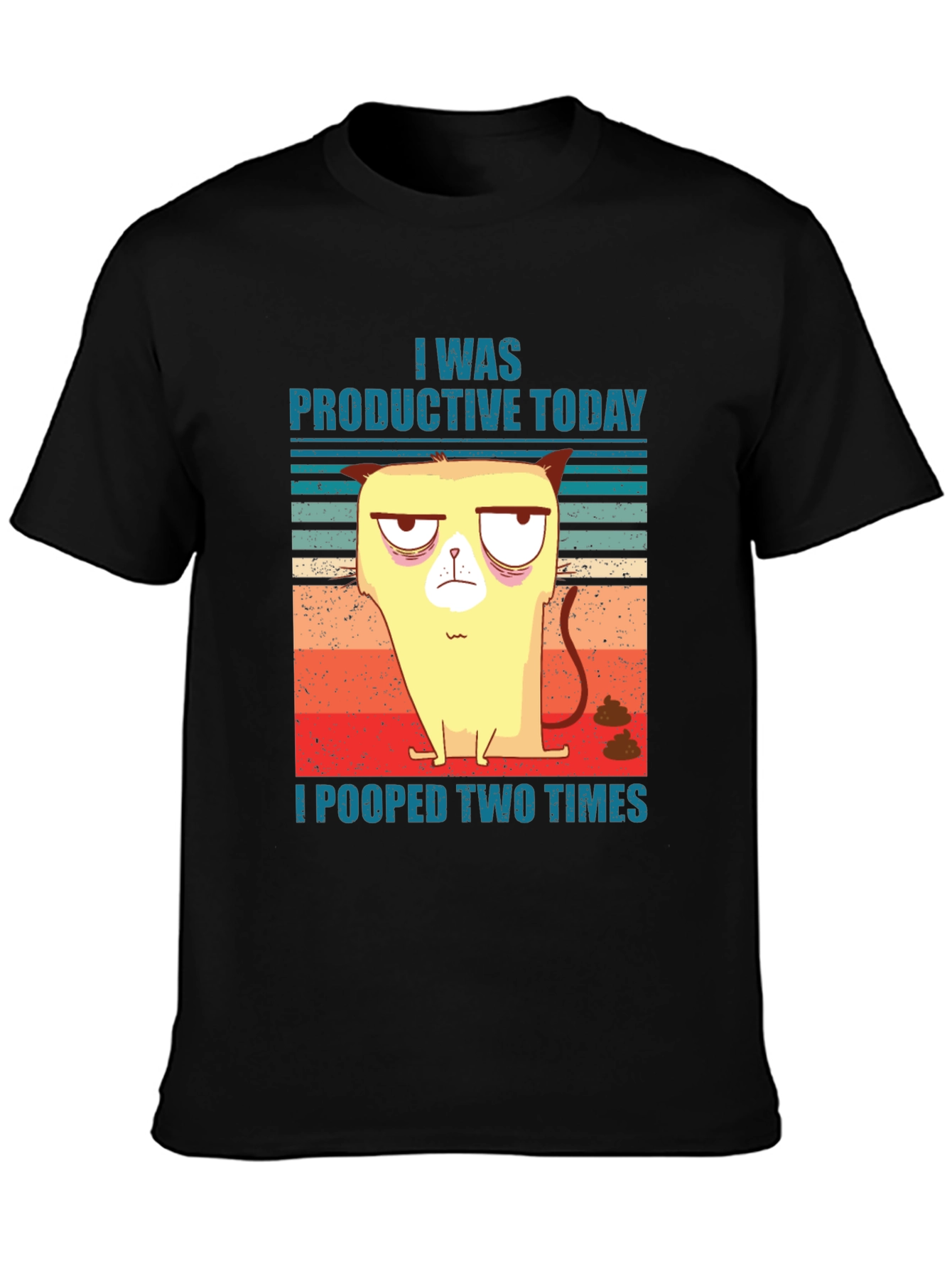 Productive Cat T-Shirt Funny Humor