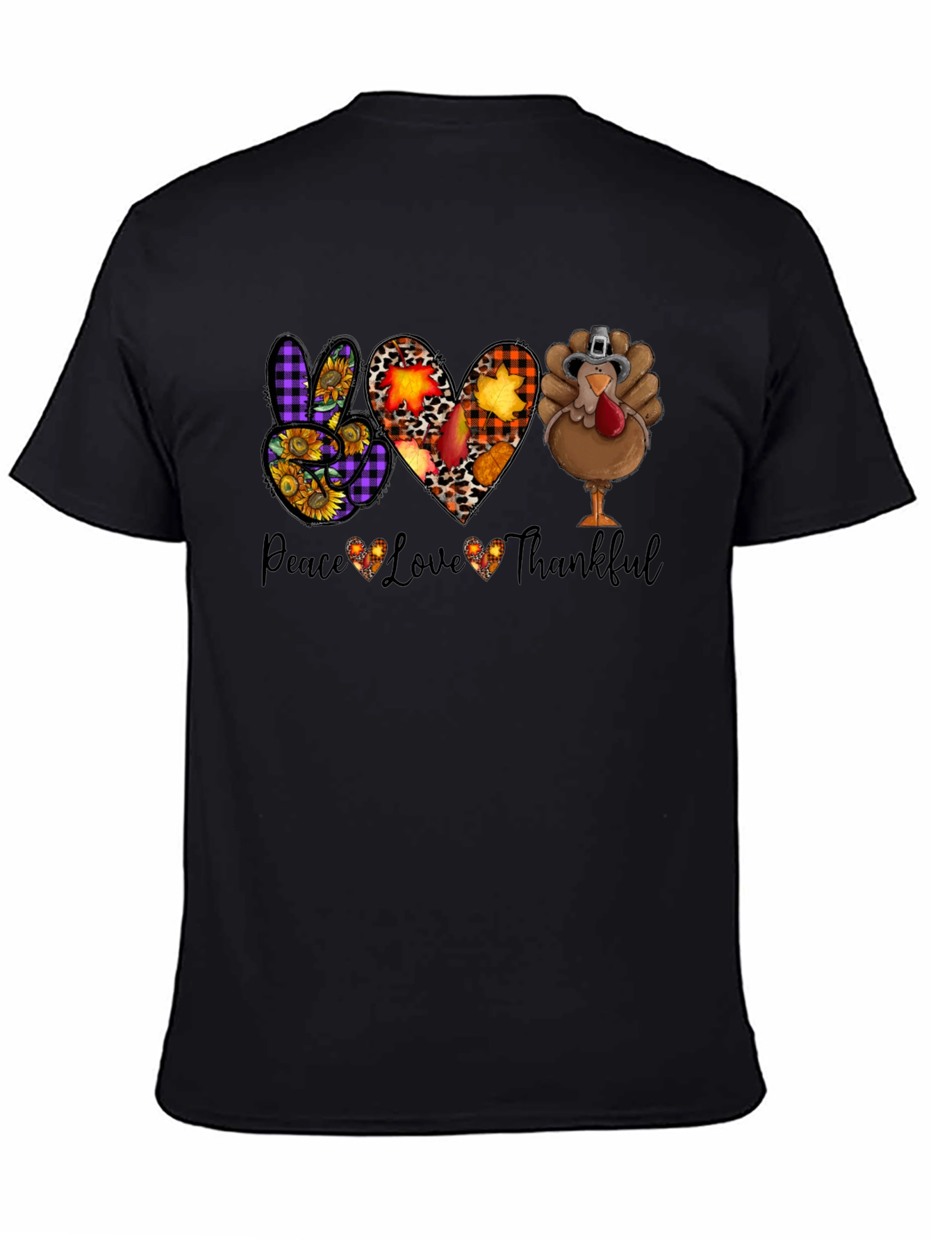 Peace Love Thankful Thanksgiving T-Shirt