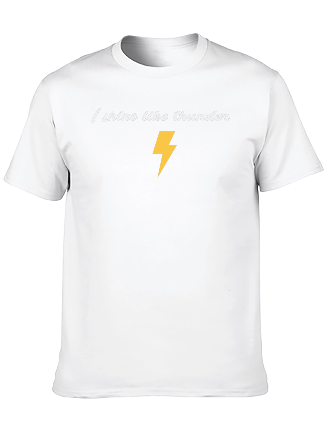 I Shine Like Thunder Black Graphic T-Shirt